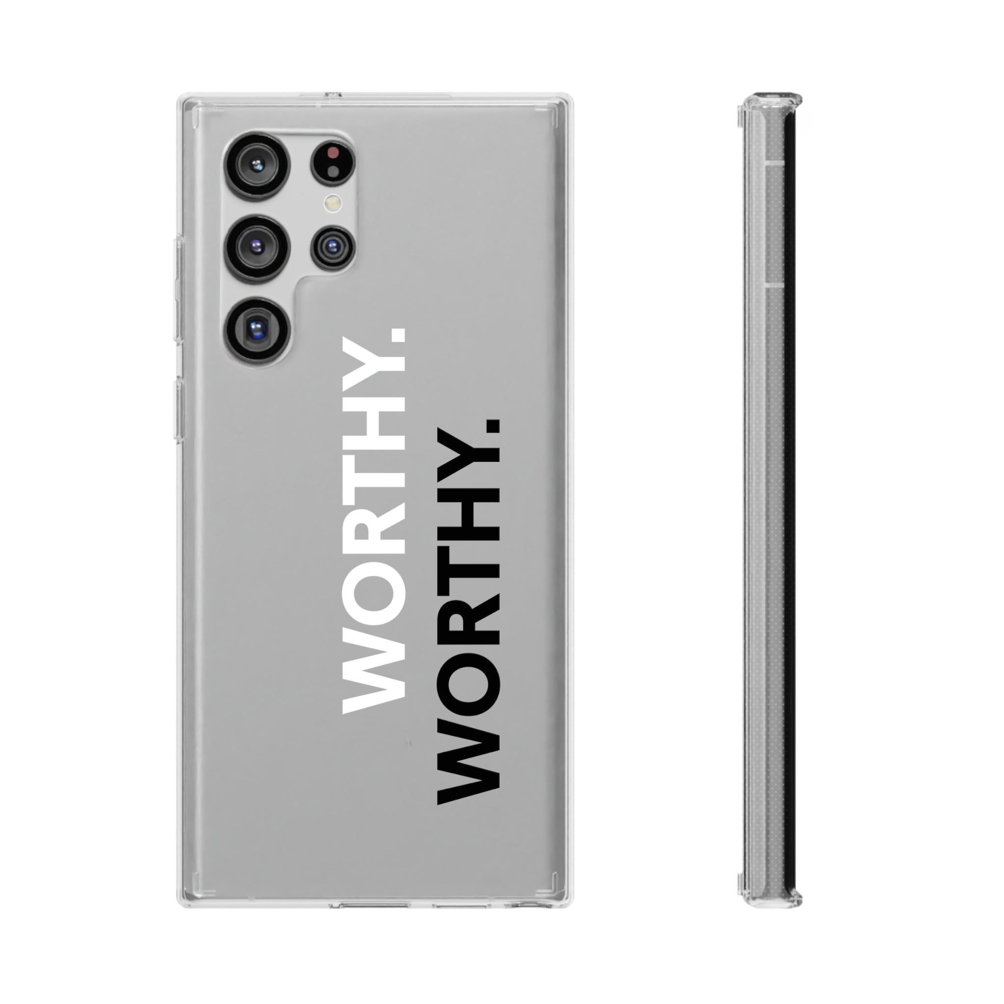 Worthy Affirmation Clear Phone case - Your Faithful Treasure