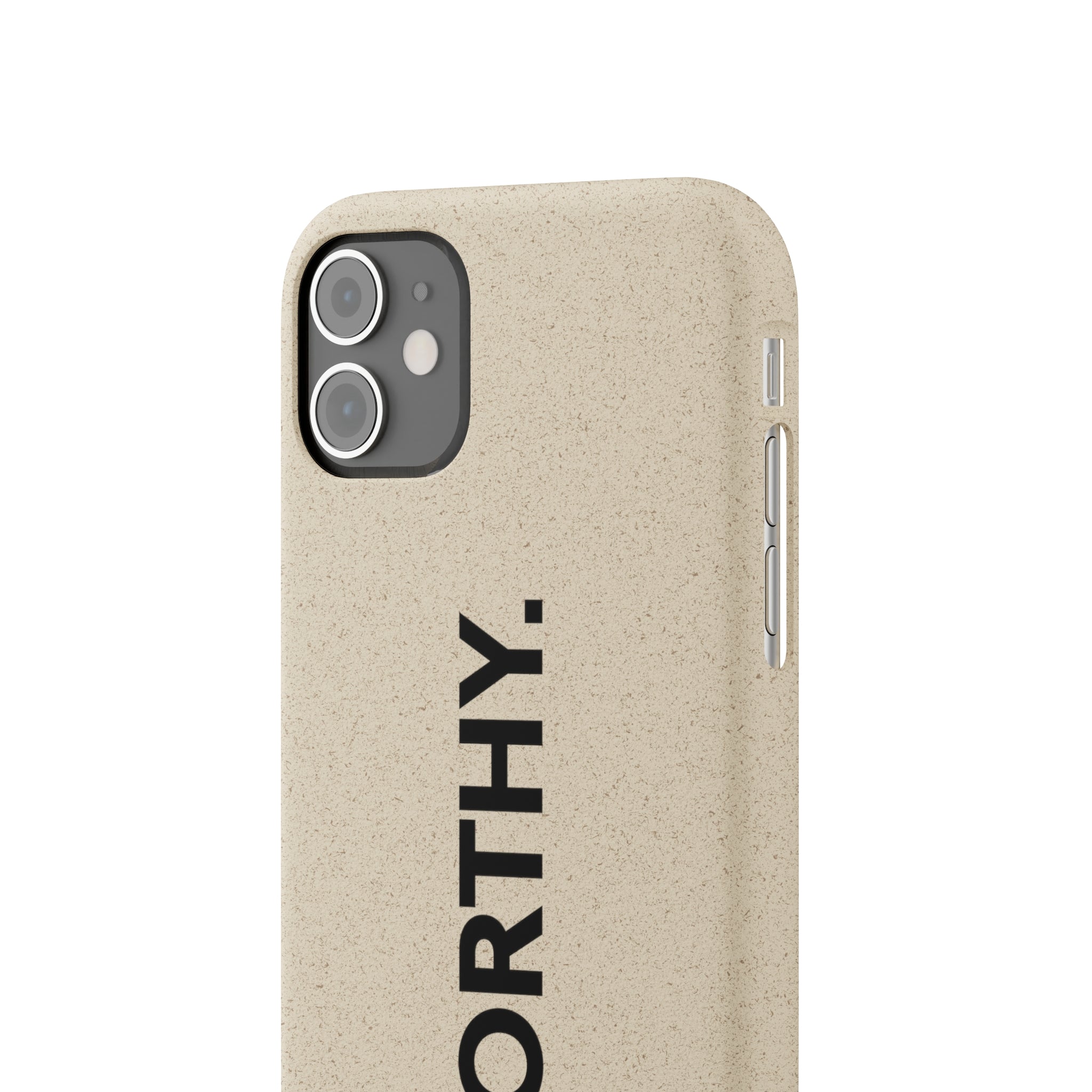 Because You’re Worthy Tan Phone Case - Your Faithful Treasure