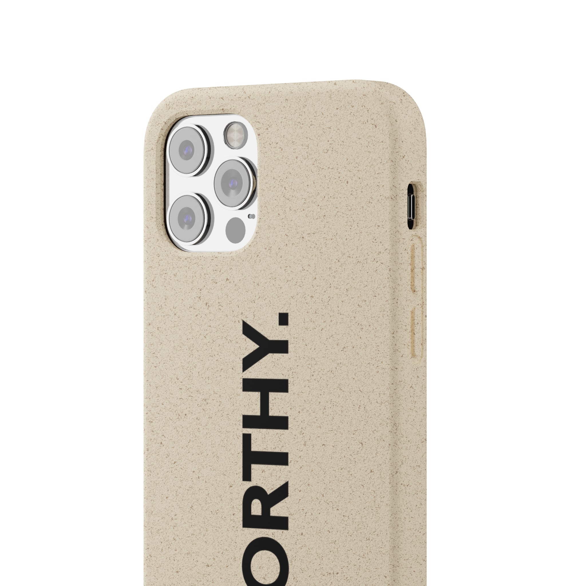 Because You’re Worthy Tan Phone Case - Your Faithful Treasure