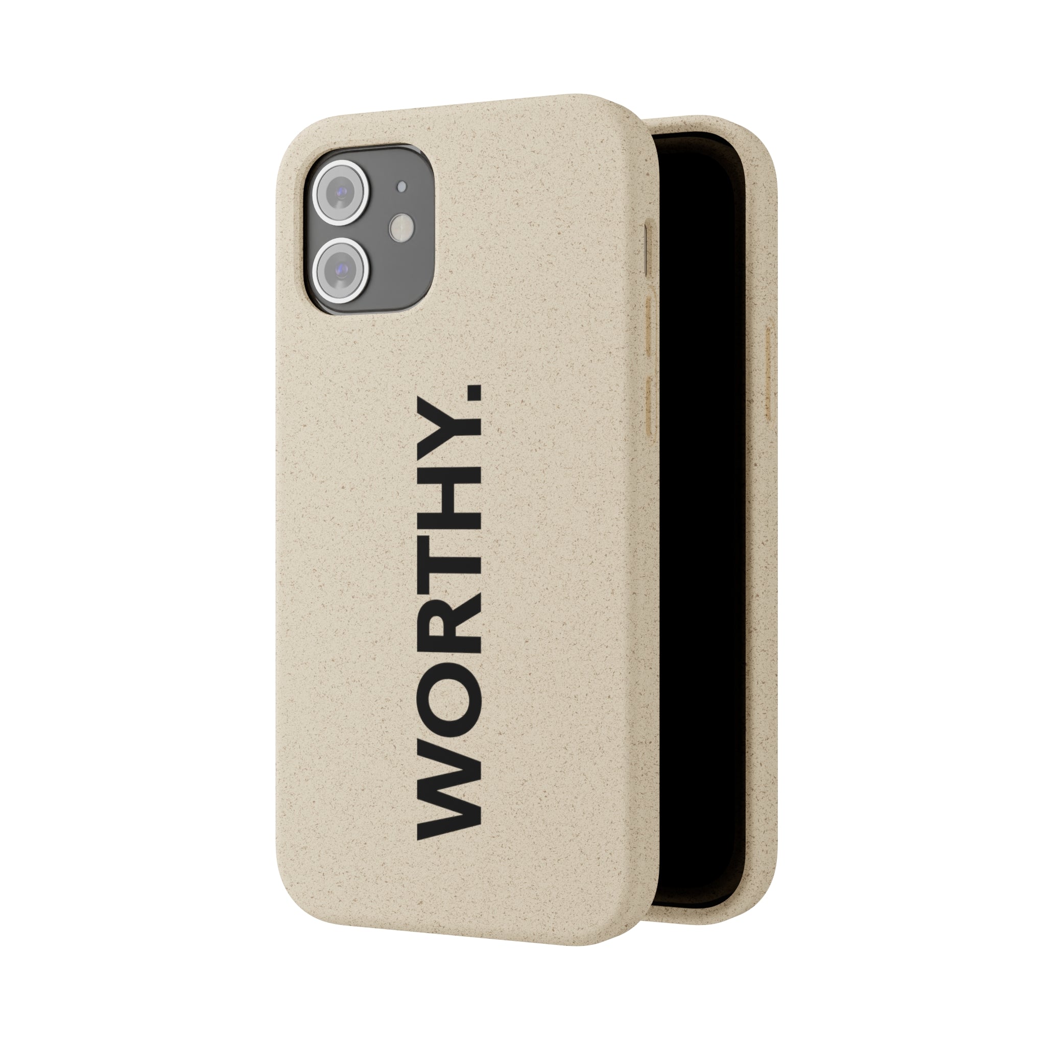 Because You’re Worthy Tan Phone Case - Your Faithful Treasure