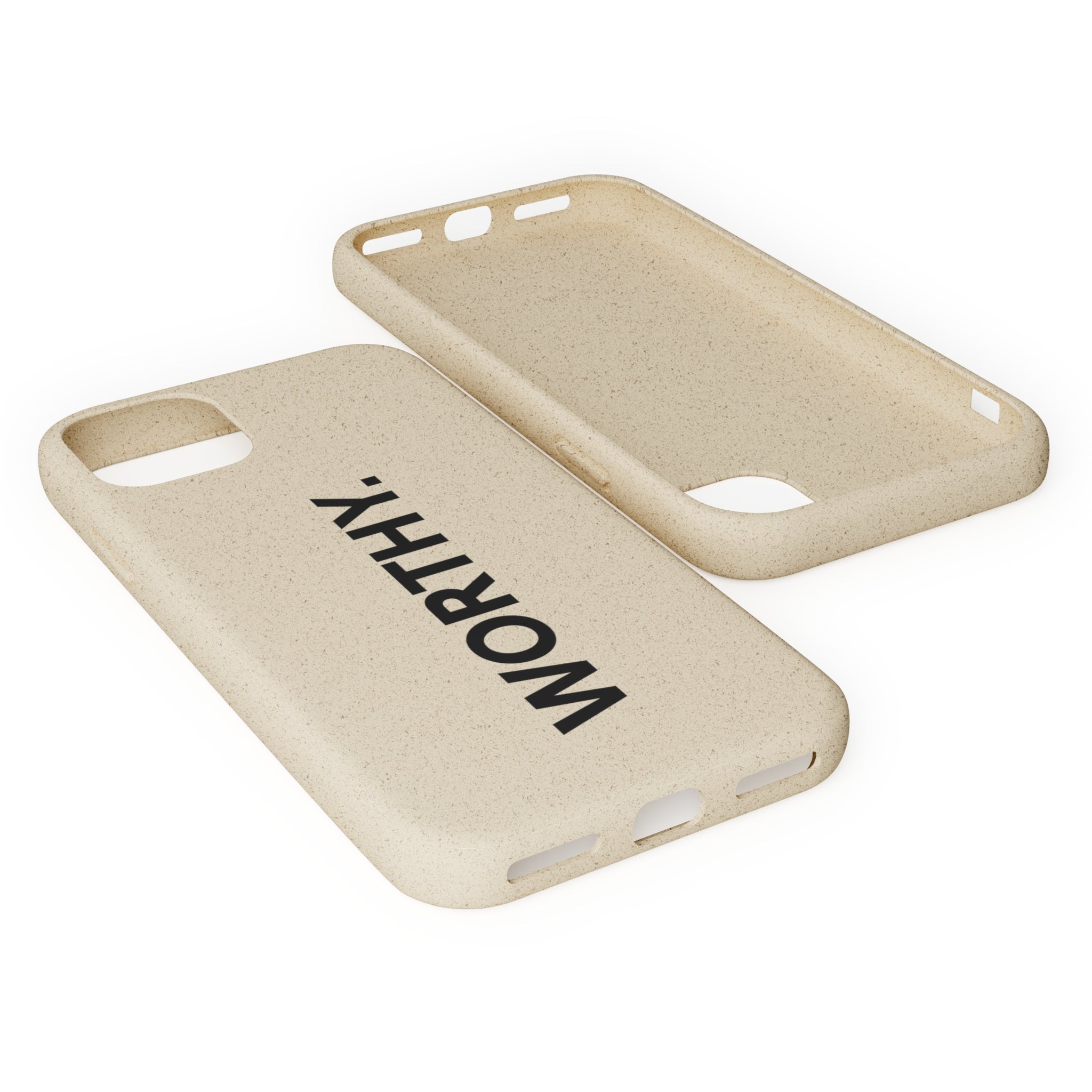 Because You’re Worthy Tan Phone Case - Your Faithful Treasure