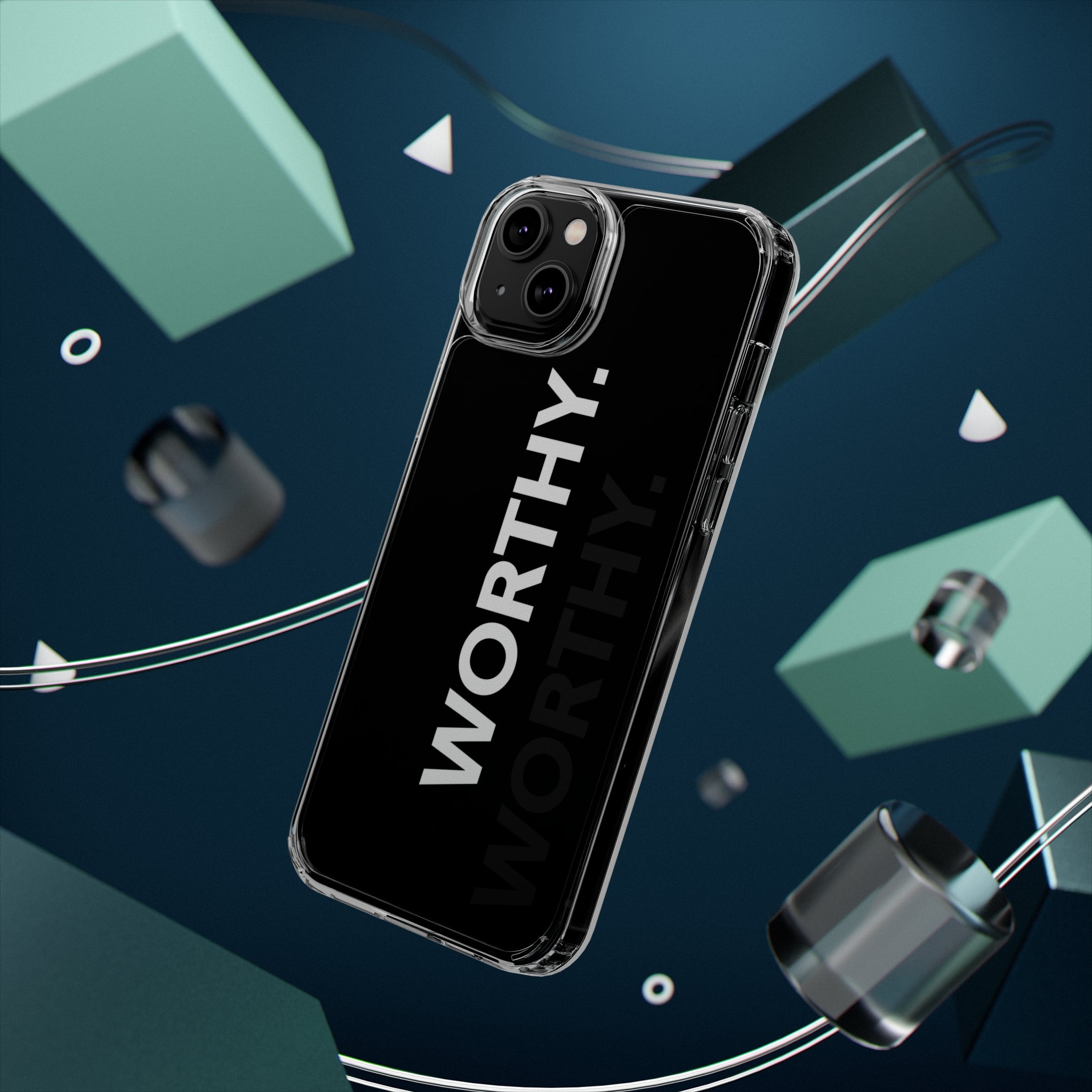 Worthy Affirmation Clear Phone case - Your Faithful Treasure