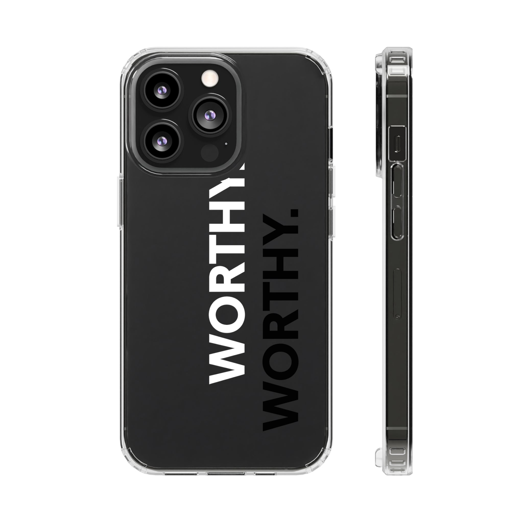 Worthy Affirmation Clear Phone case - Your Faithful Treasure