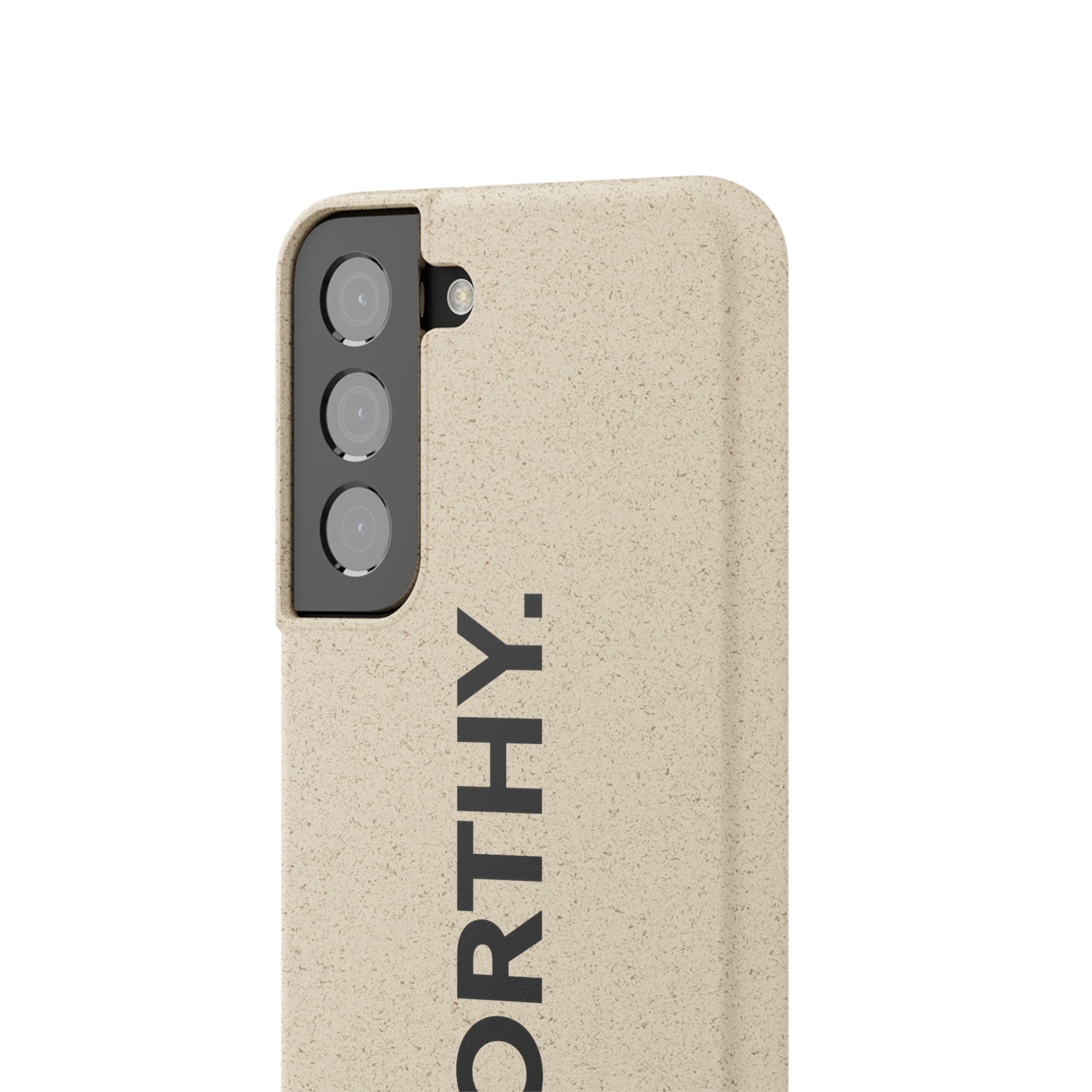 Because You’re Worthy Tan Phone Case - Your Faithful Treasure