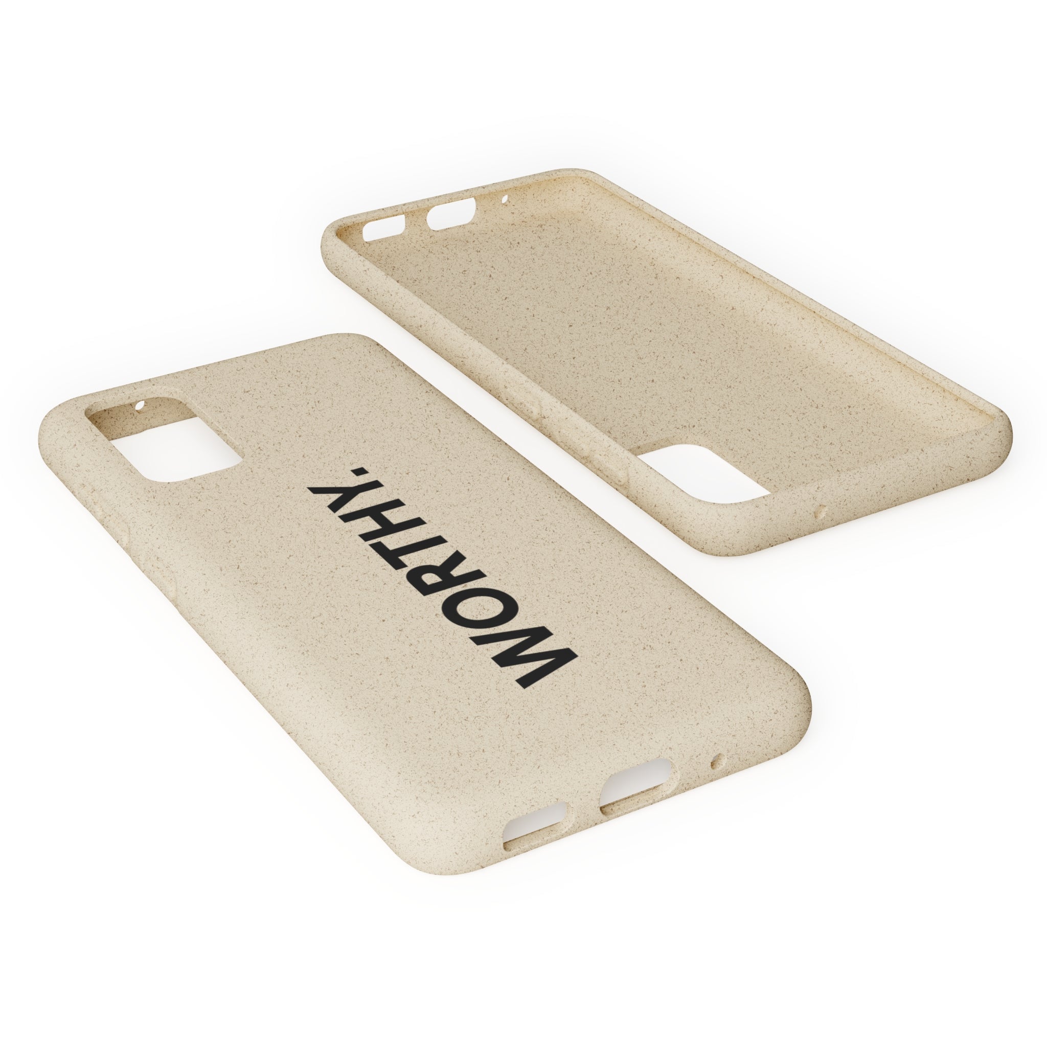 Because You’re Worthy Tan Phone Case - Your Faithful Treasure