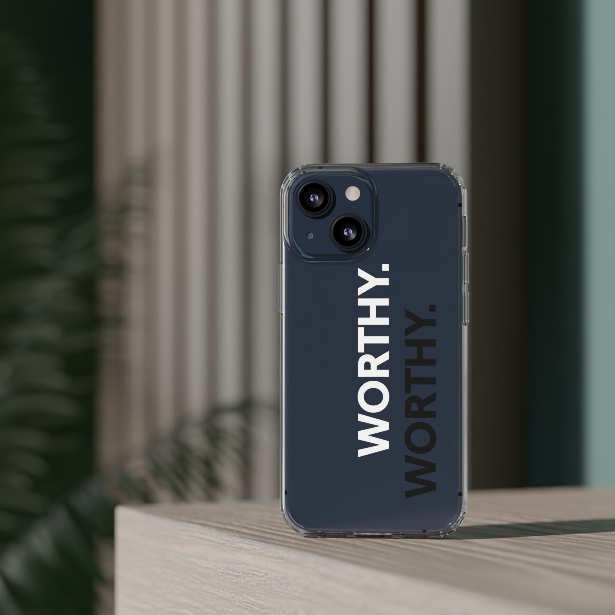 Worthy Affirmation Clear Phone case - Your Faithful Treasure