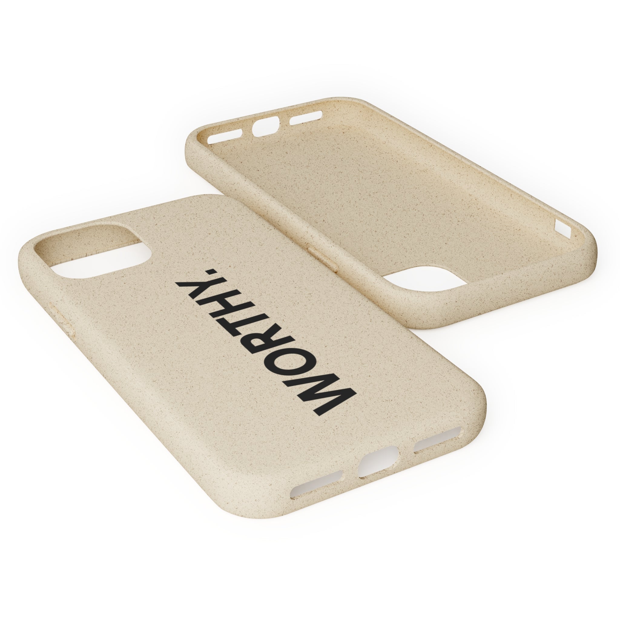 Because You’re Worthy Tan Phone Case - Your Faithful Treasure