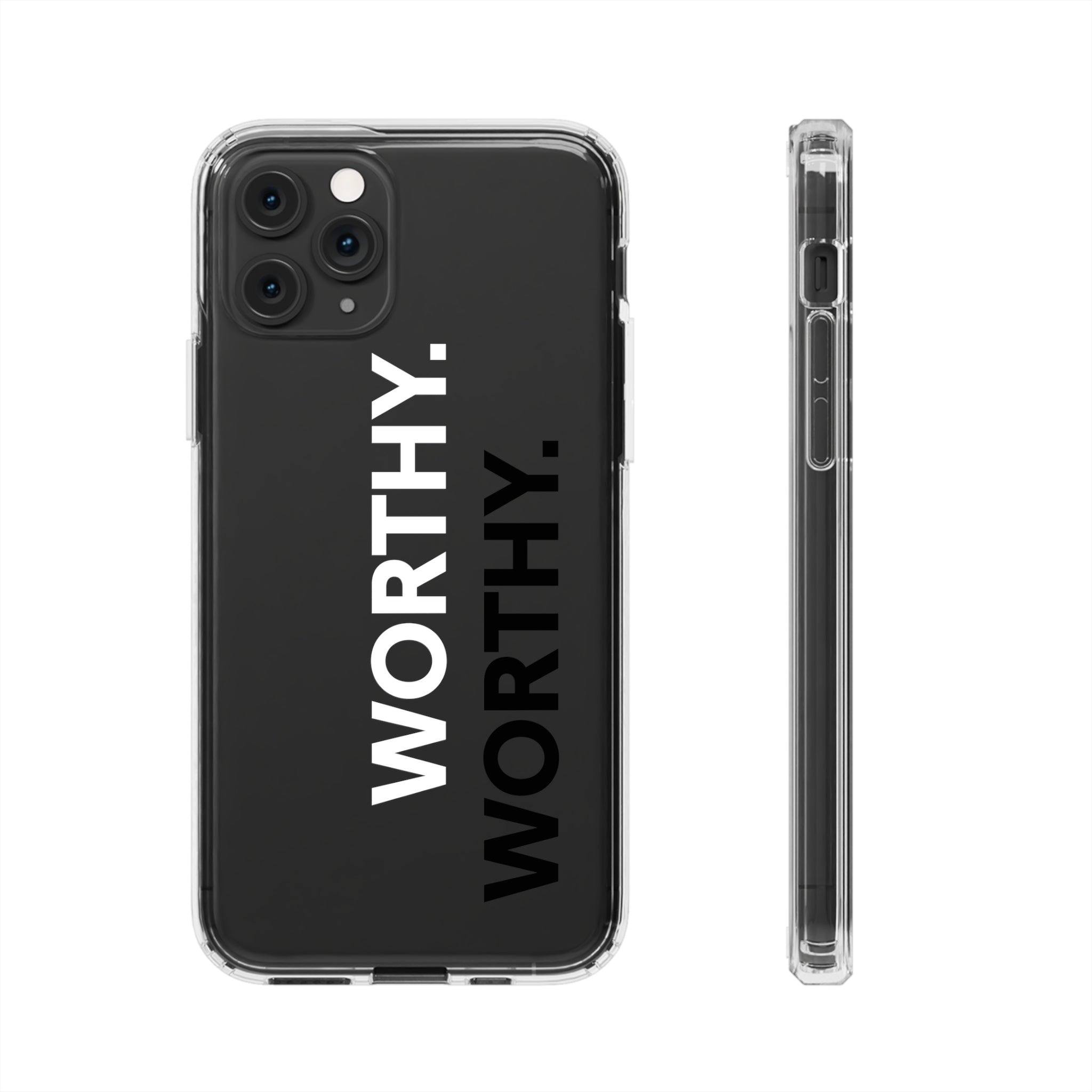 Worthy Affirmation Clear Phone case - Your Faithful Treasure