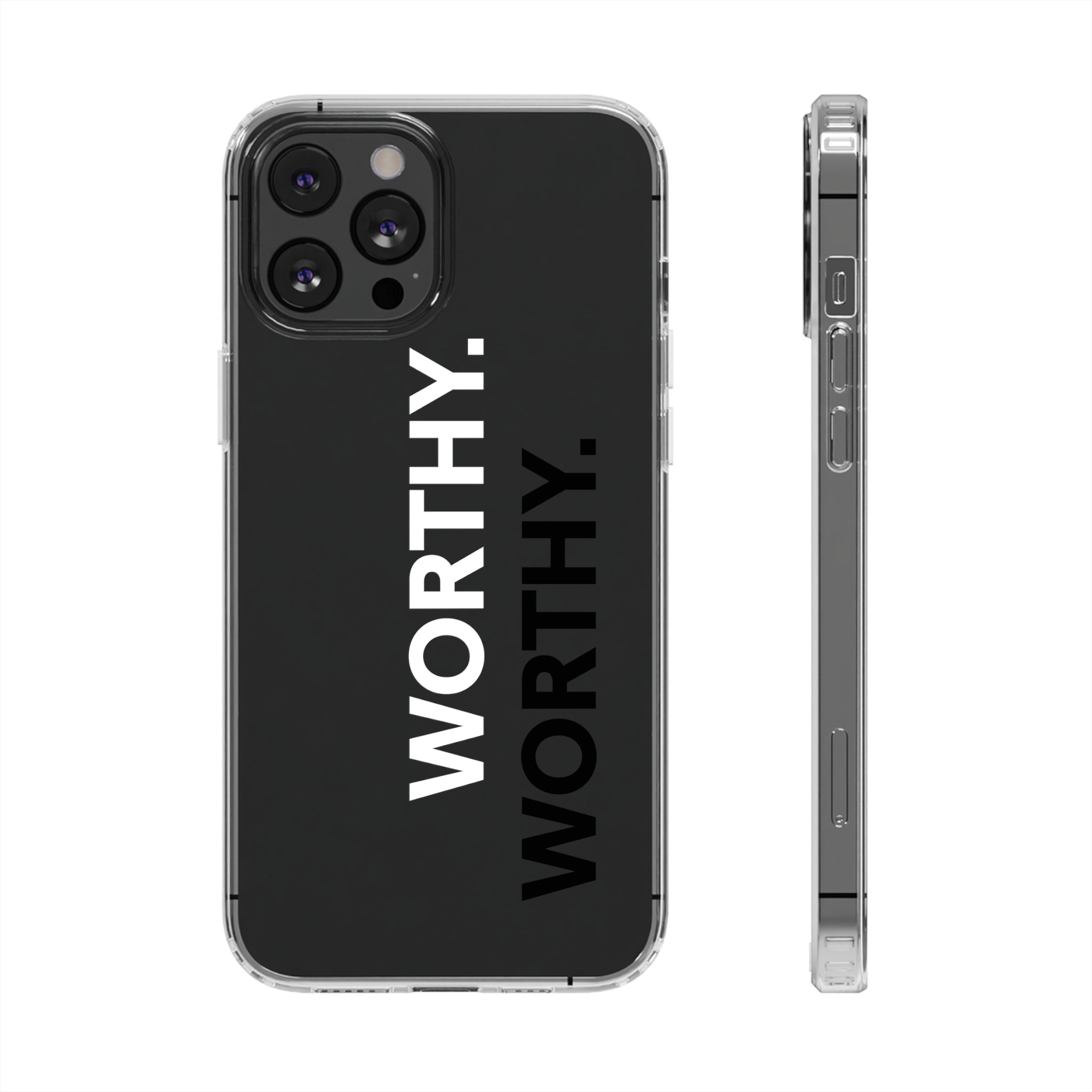 Worthy Affirmation Clear Phone case - Your Faithful Treasure