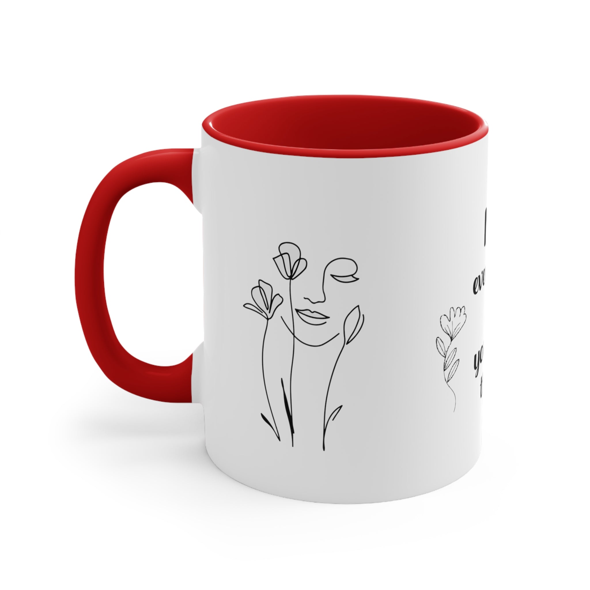 White & Red Mug.