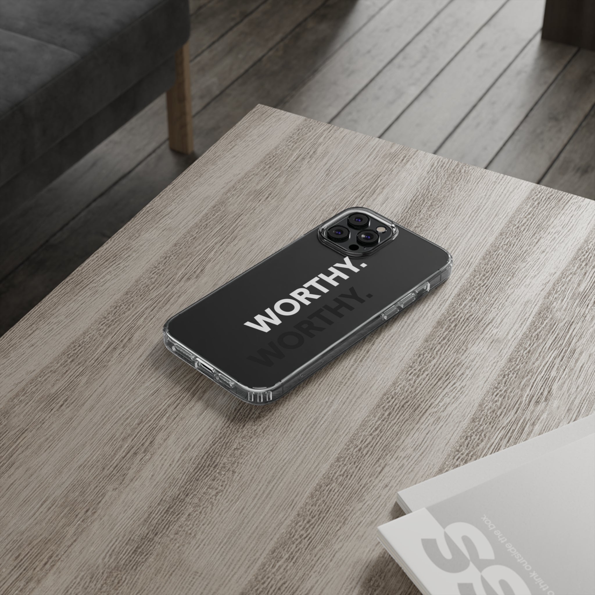 Worthy Affirmation Clear Phone case - Your Faithful Treasure