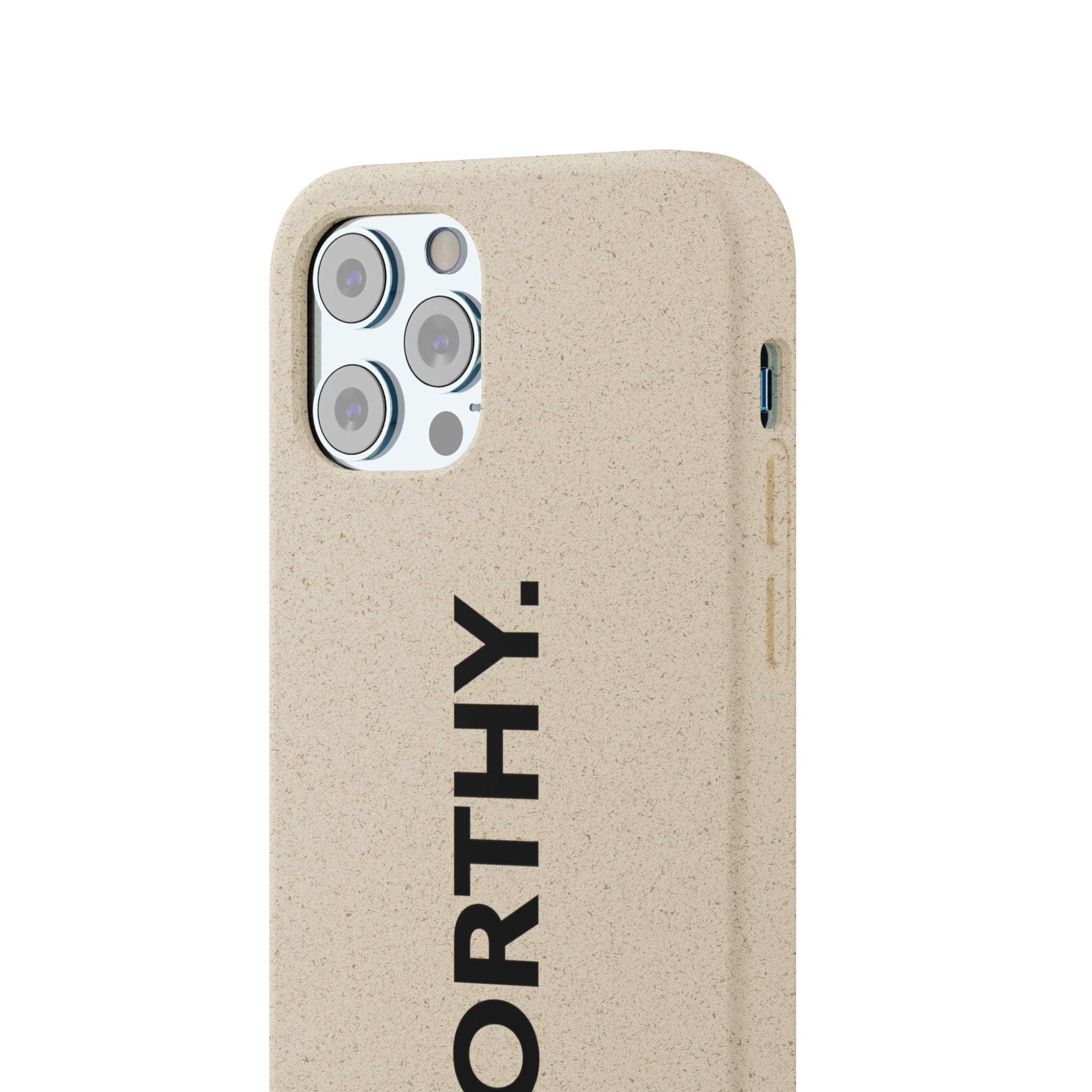 Because You’re Worthy Tan Phone Case - Your Faithful Treasure