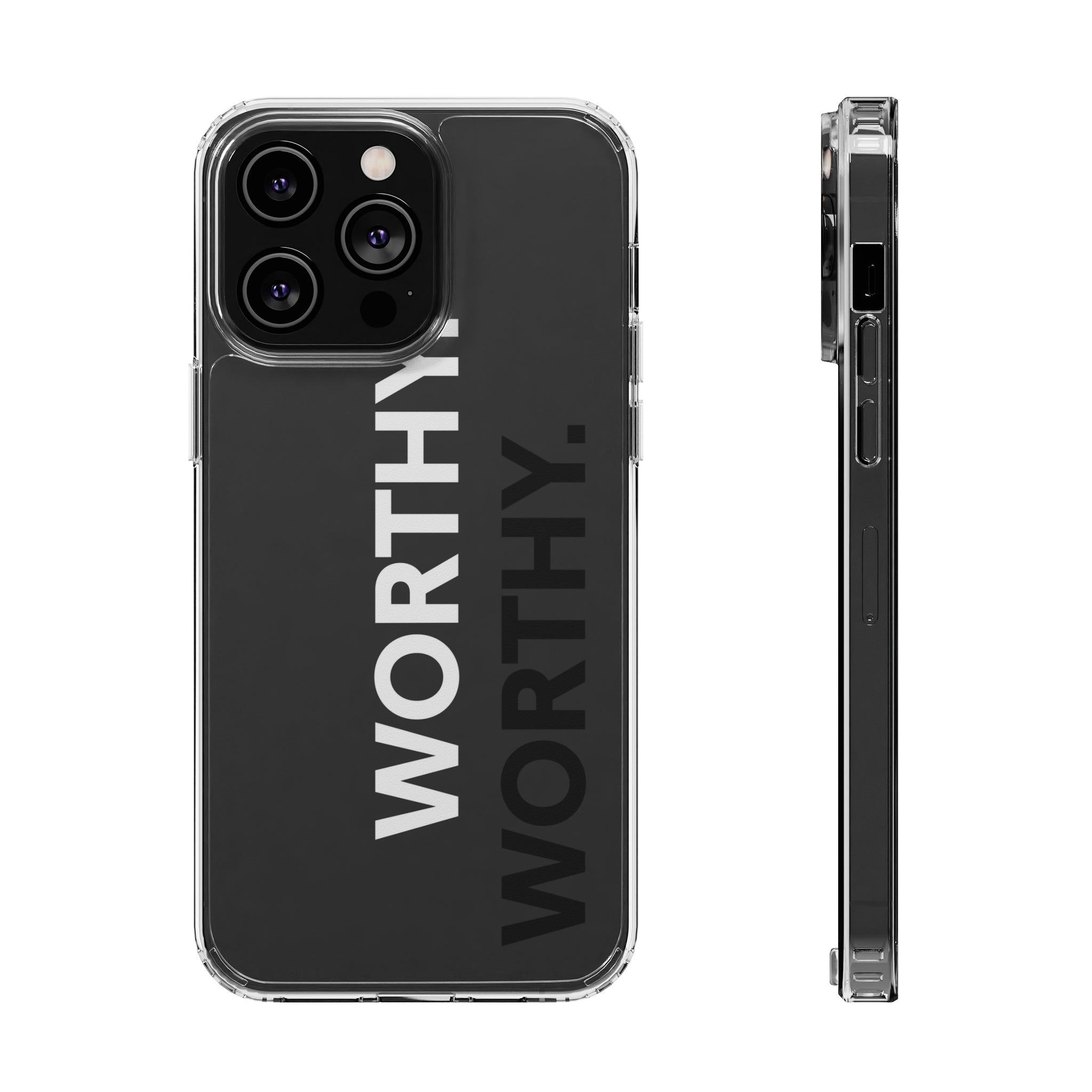 Worthy Affirmation Clear Phone case - Your Faithful Treasure