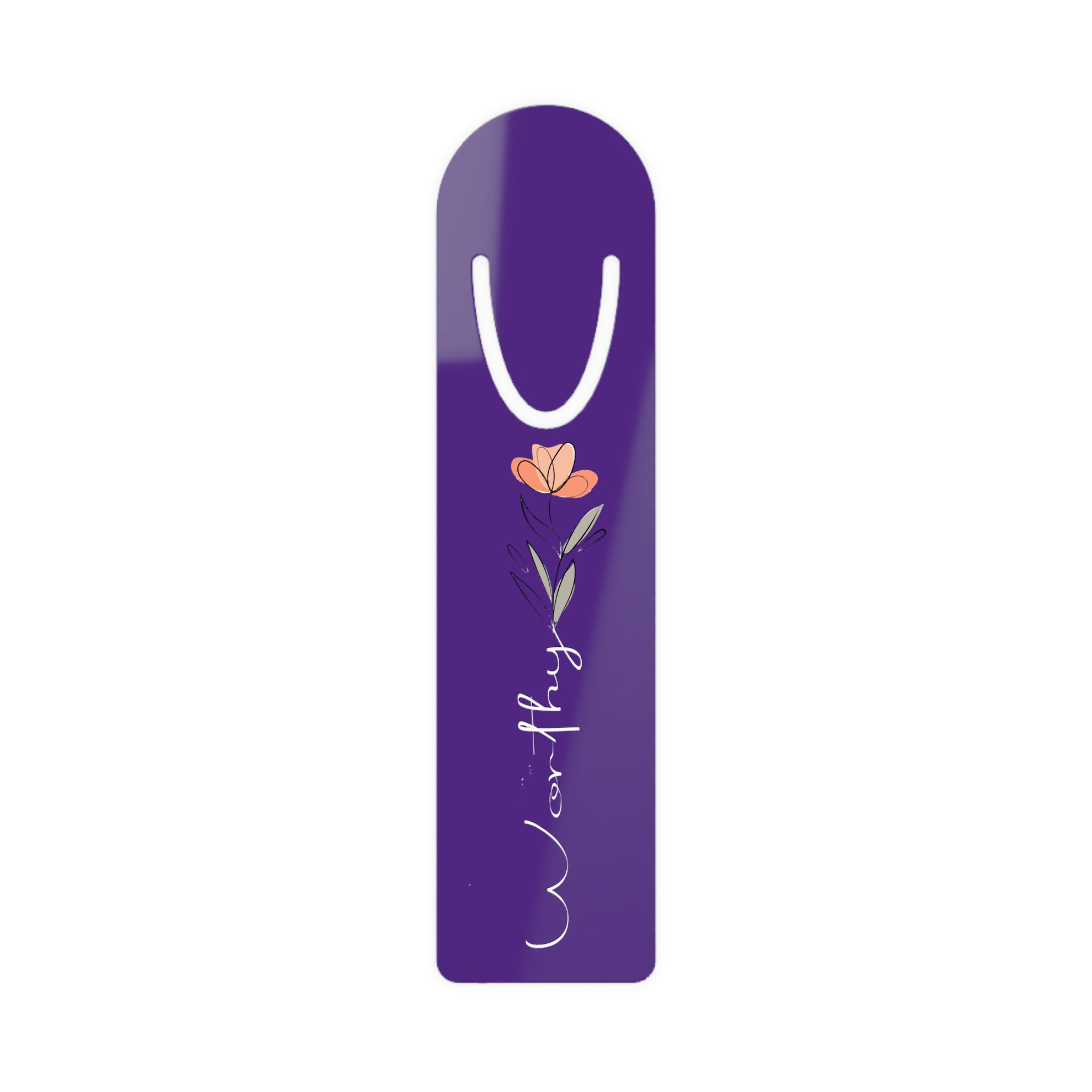 Beautiful Purple Worthy Bookmark.