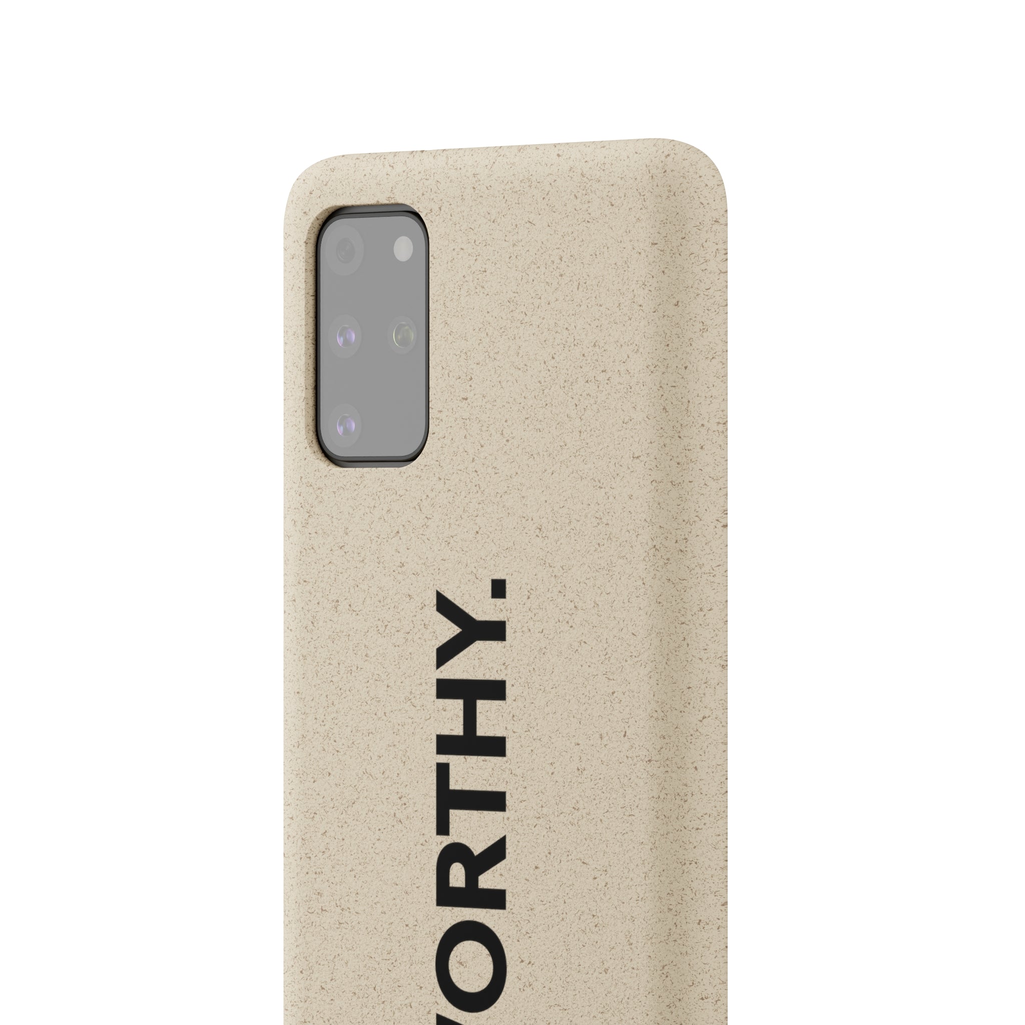 Because You’re Worthy Tan Phone Case - Your Faithful Treasure