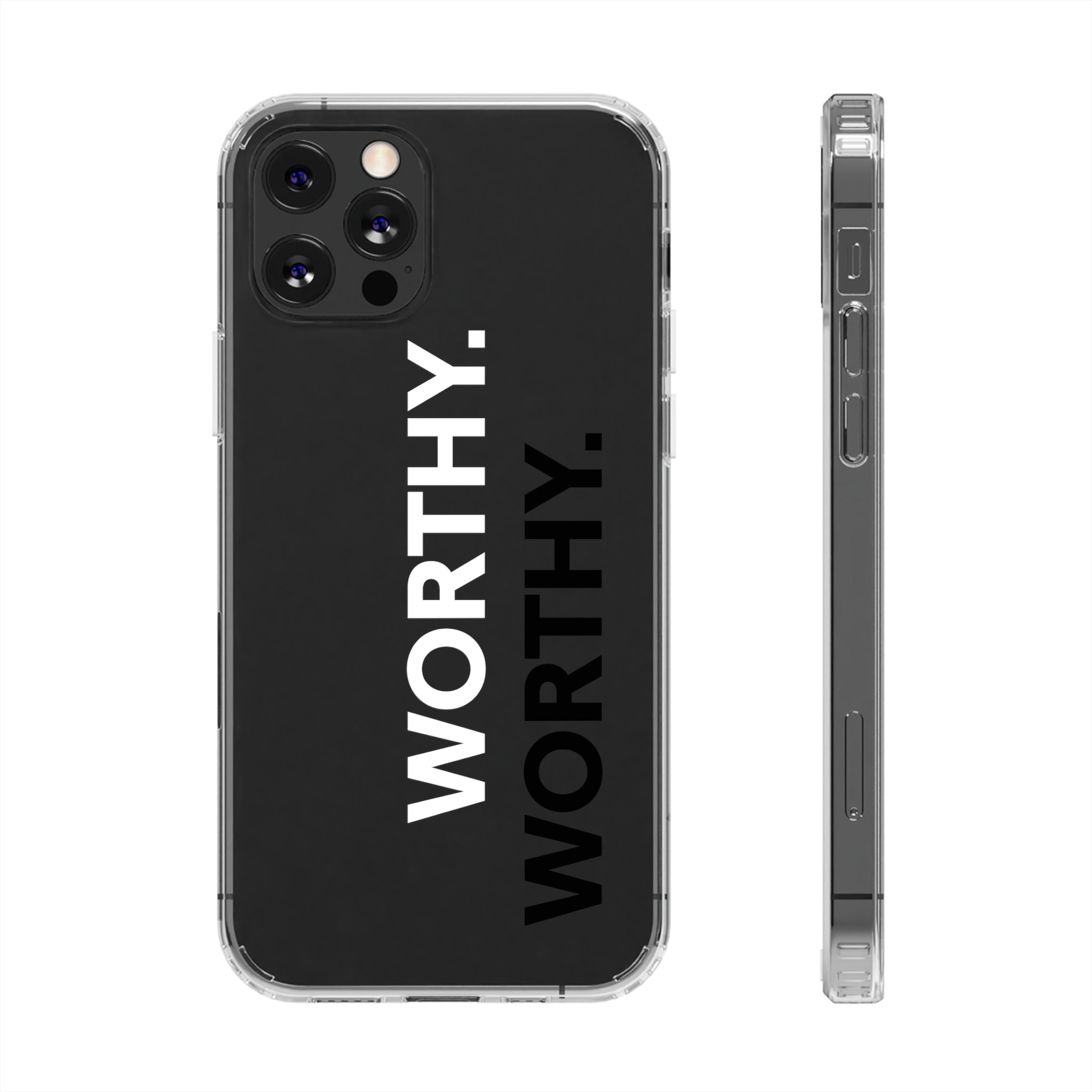 Worthy Affirmation Clear Phone case - Your Faithful Treasure