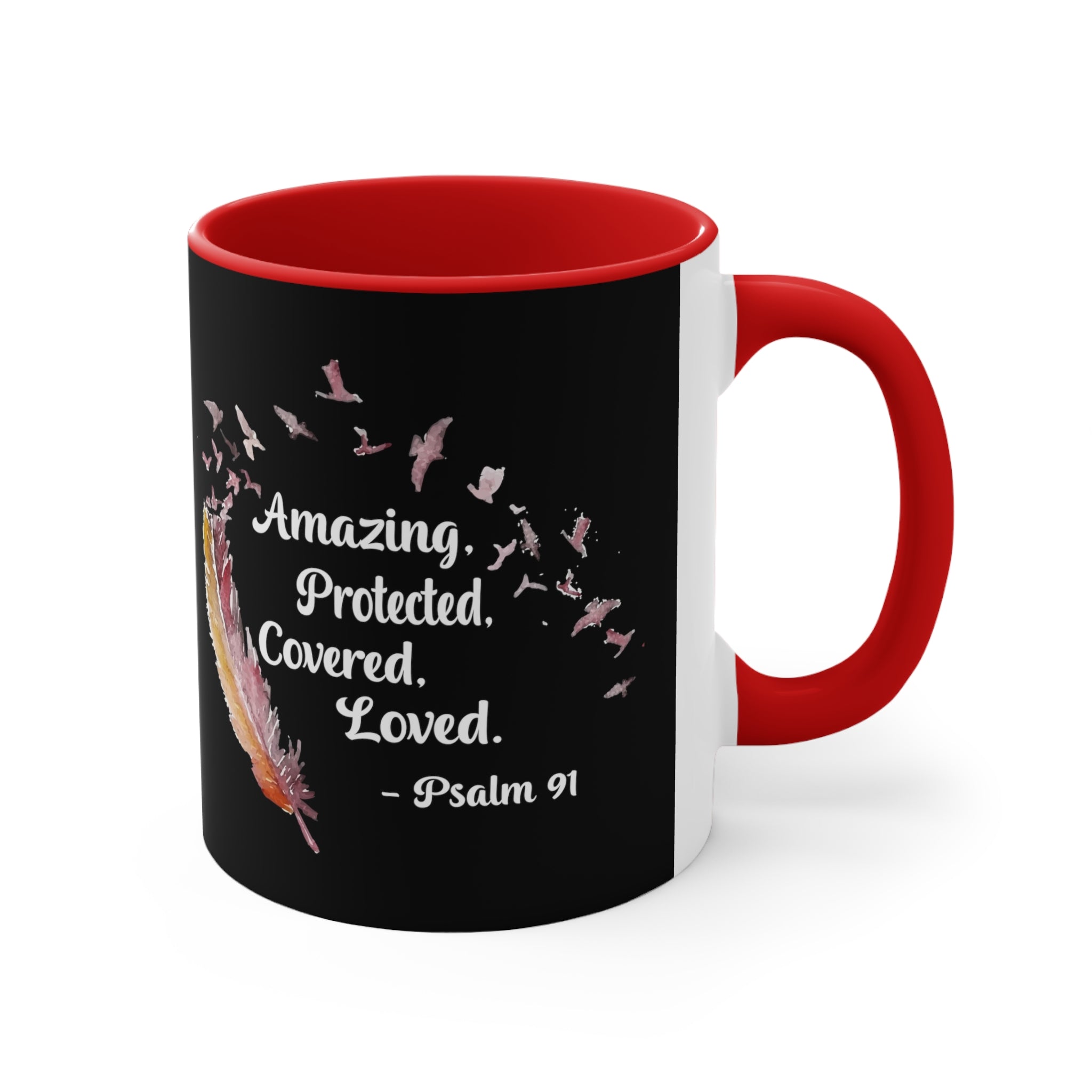 Beautifully Loved Black & Red Mug.