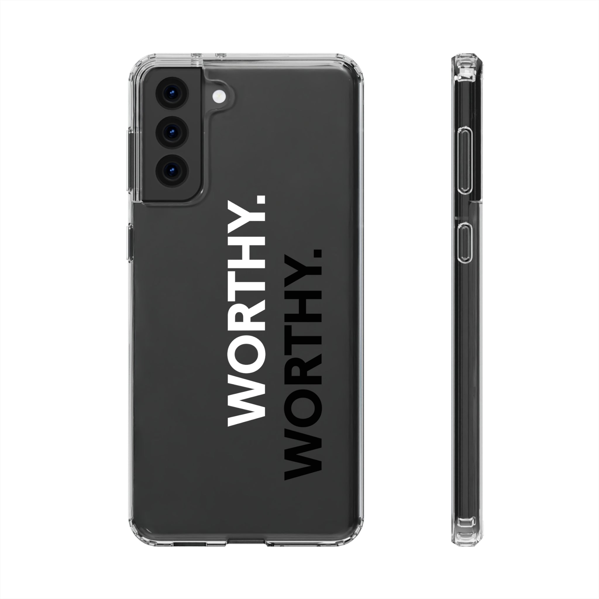 Worthy Affirmation Clear Phone case - Your Faithful Treasure