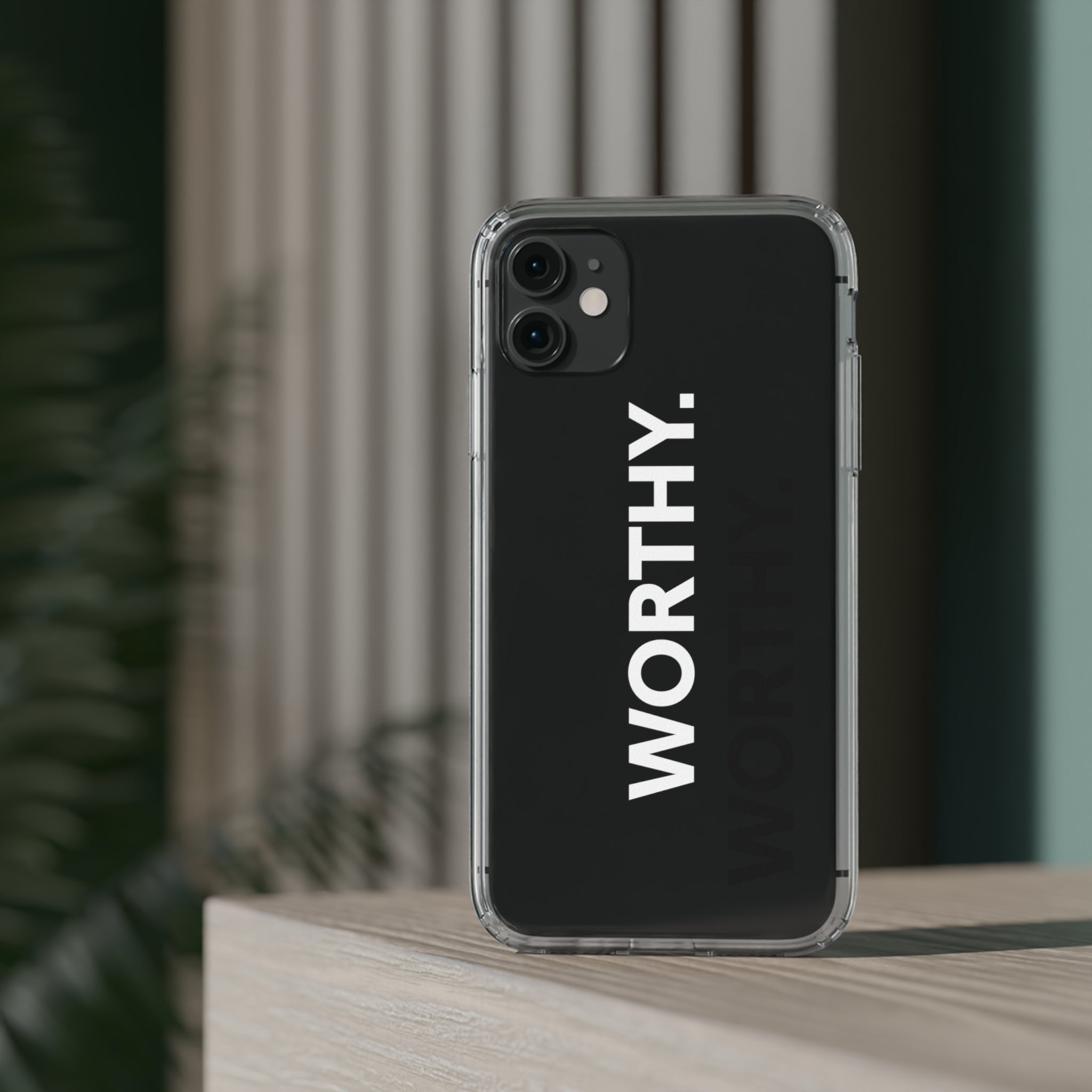 Worthy Affirmation Clear Phone case - Your Faithful Treasure