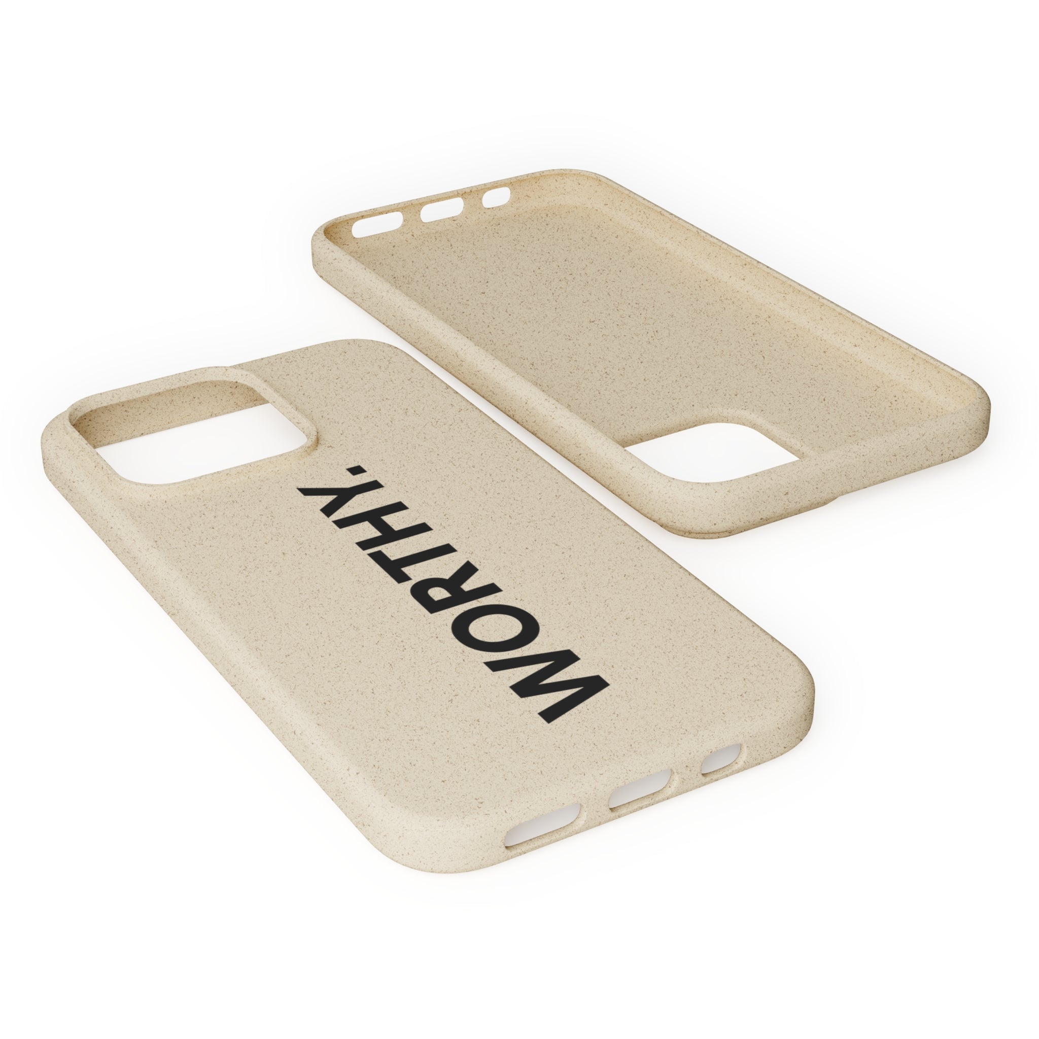 Because You’re Worthy Tan Phone Case - Your Faithful Treasure