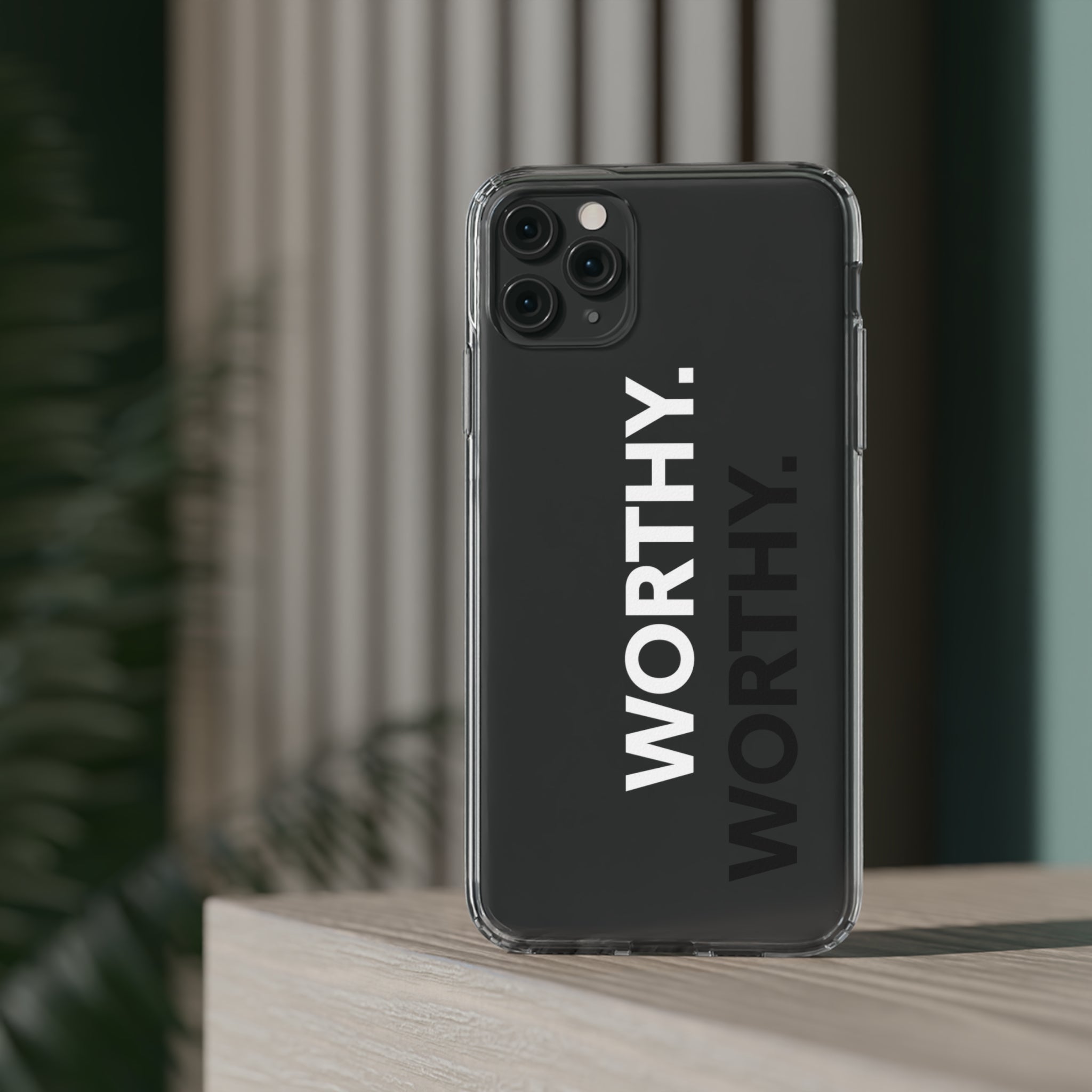 Worthy Affirmation Clear Phone case - Your Faithful Treasure