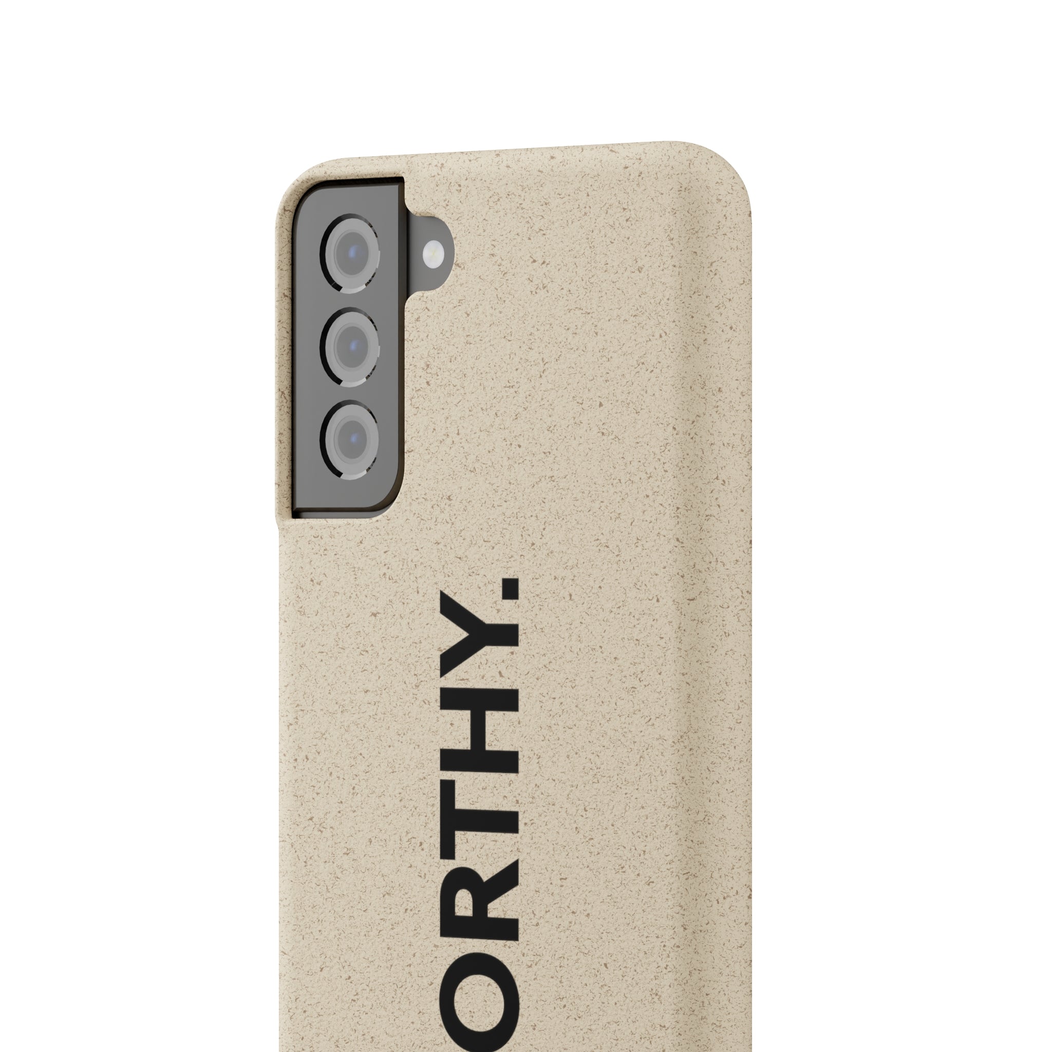 Because You’re Worthy Tan Phone Case - Your Faithful Treasure