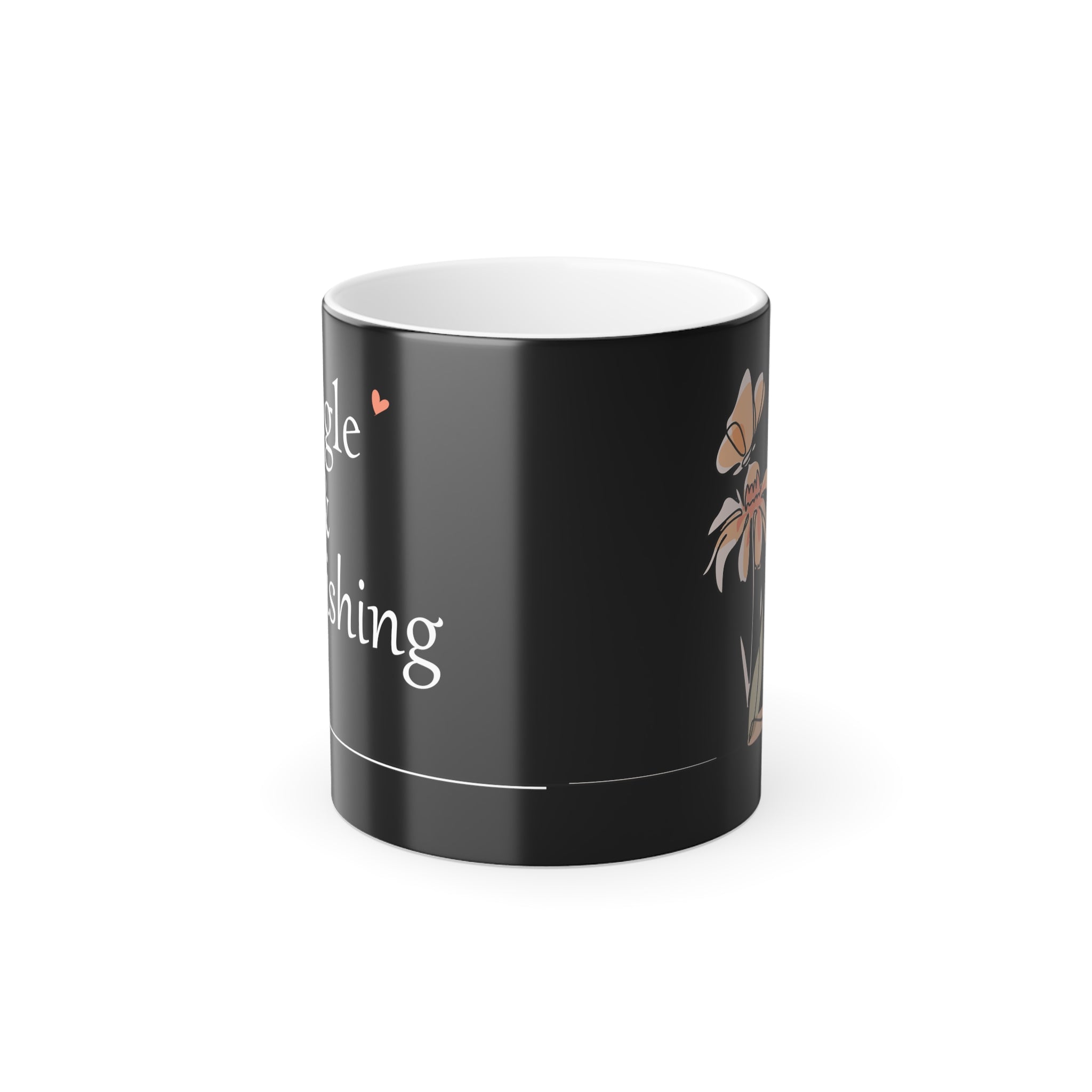 Single & Flourishing Morphing Black & White Mug.