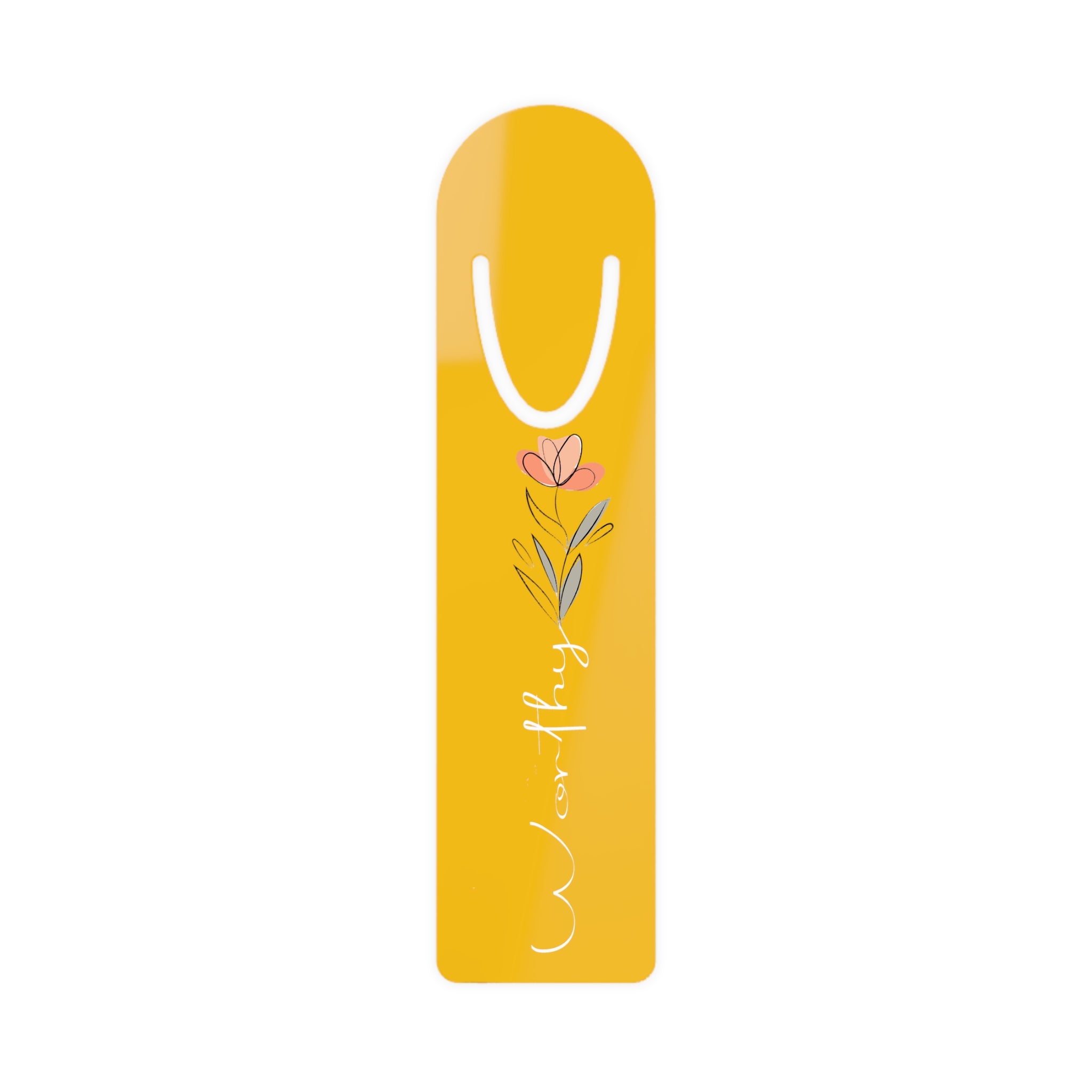 Sunshine Yellow & White Worthy Bookmark.