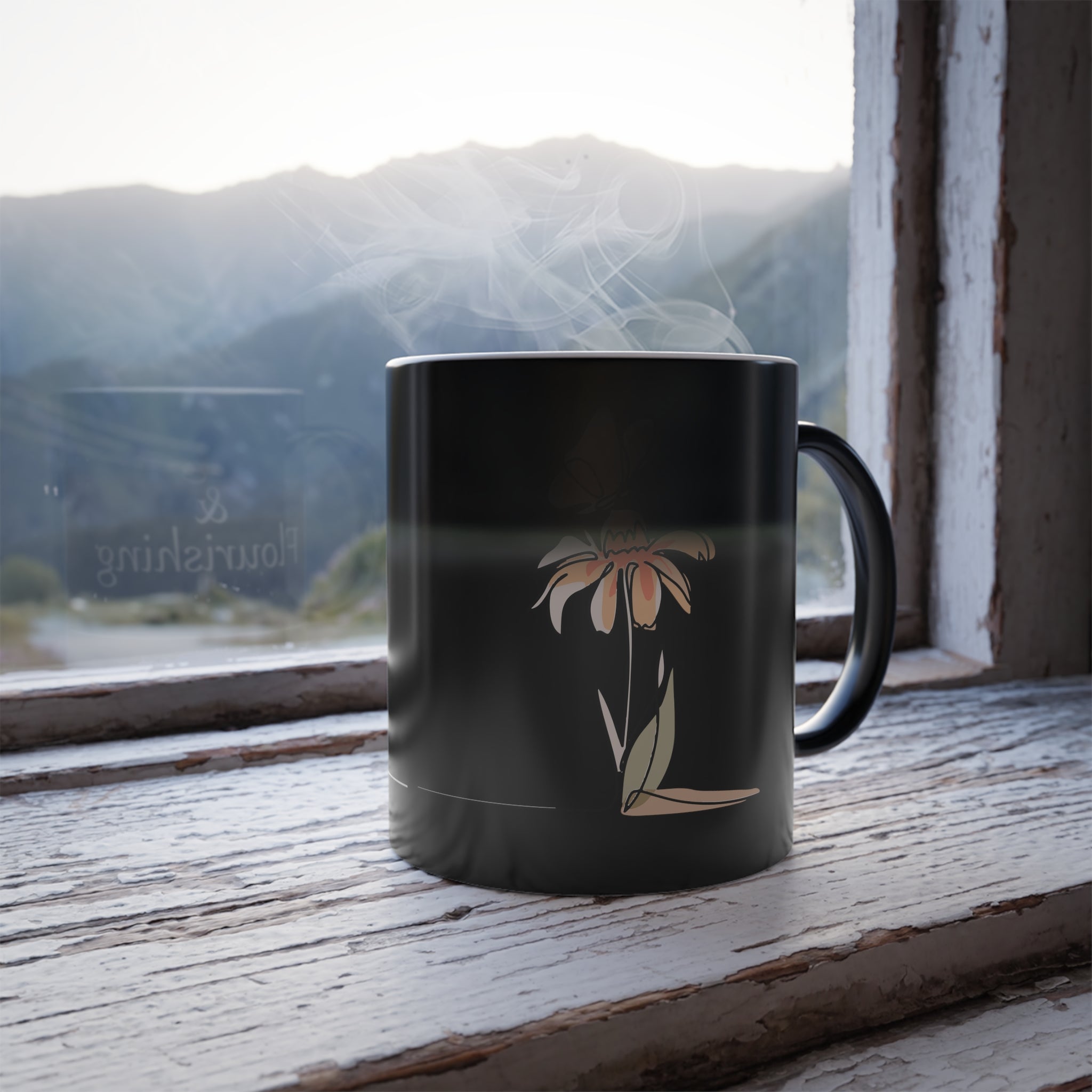 Single & Flourishing Morphing Black & White Mug.