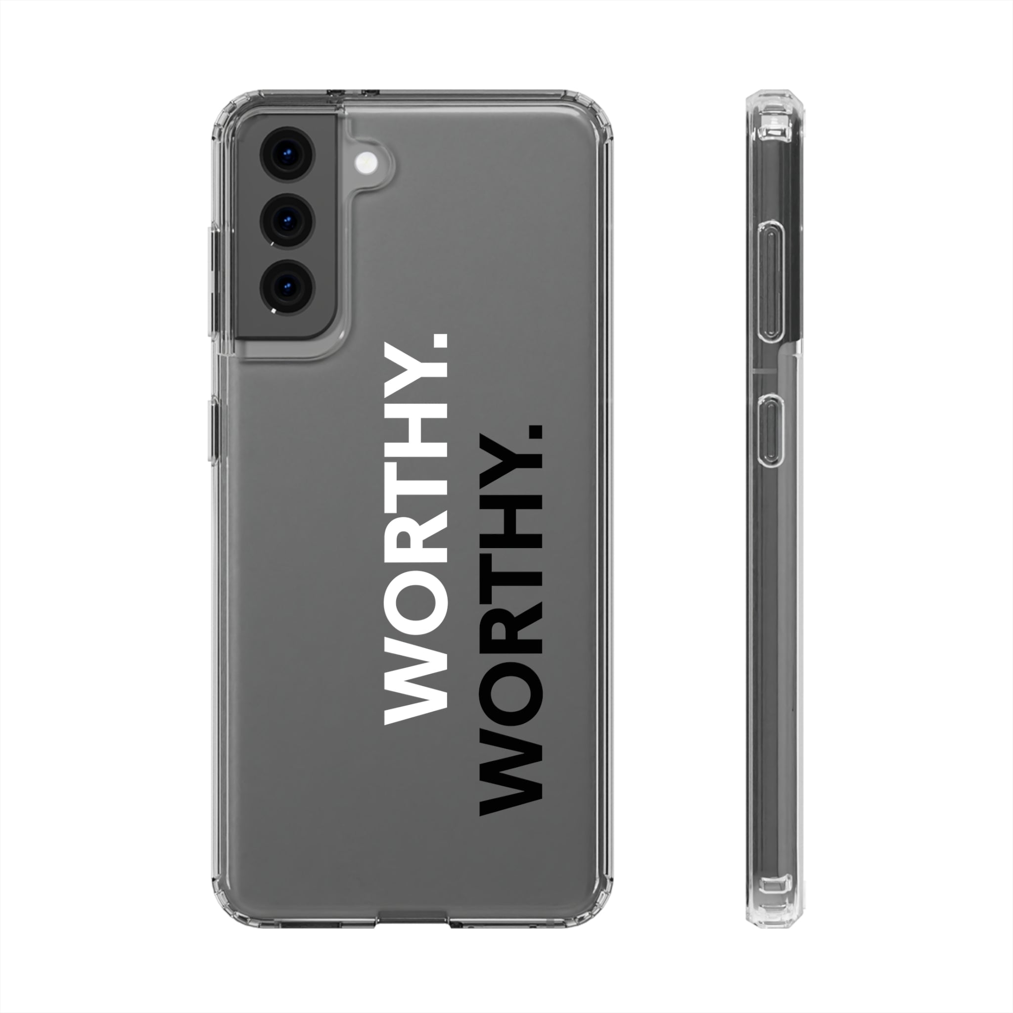 Worthy Affirmation Clear Phone case - Your Faithful Treasure