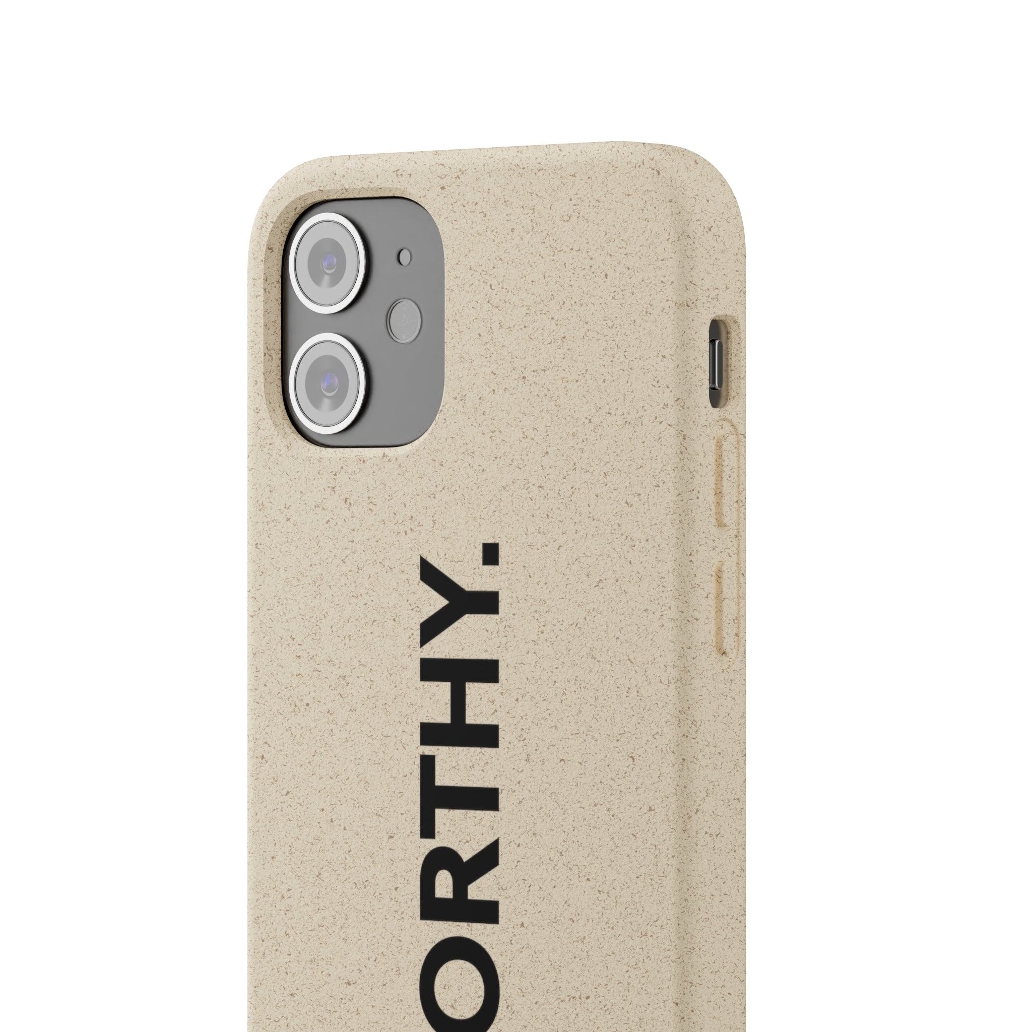 Because You’re Worthy Tan Phone Case - Your Faithful Treasure