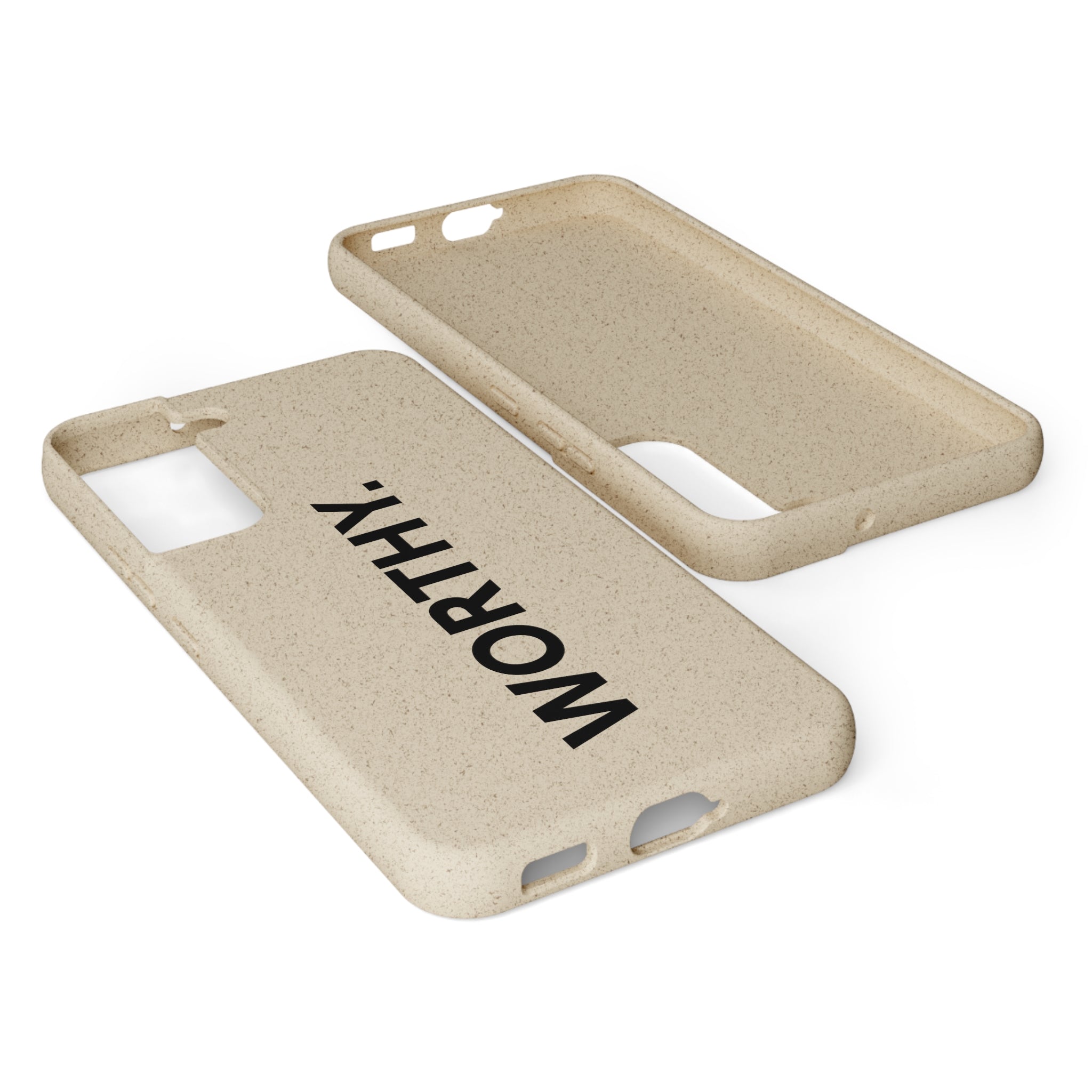 Because You’re Worthy Tan Phone Case - Your Faithful Treasure