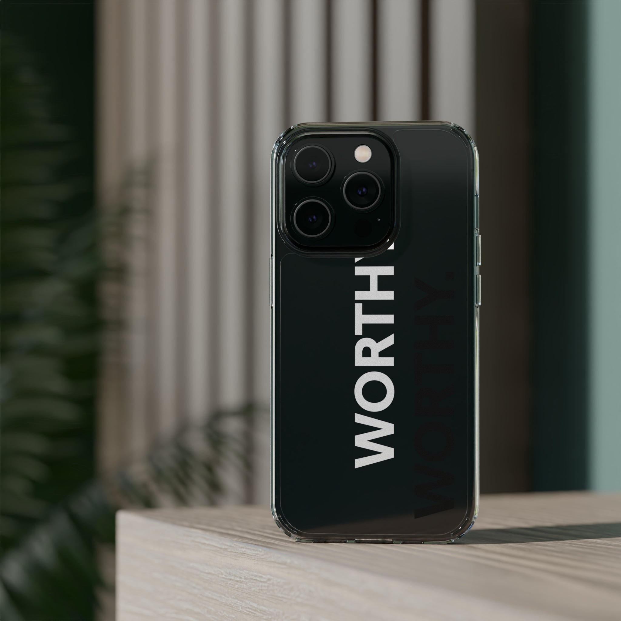 Worthy Affirmation Clear Phone case - Your Faithful Treasure