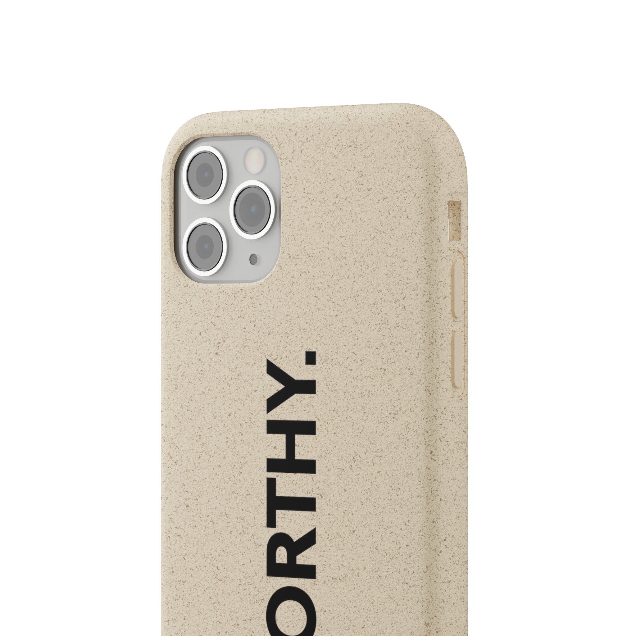 Because You’re Worthy Tan Phone Case - Your Faithful Treasure