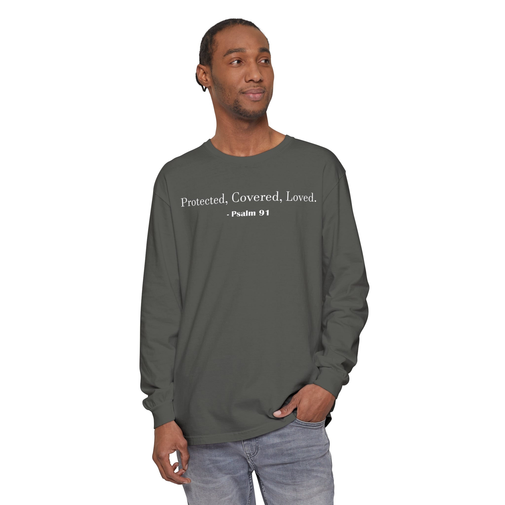 Unisex Psalm 91 Long Sleeve Shirt - Your Faithful Treasure