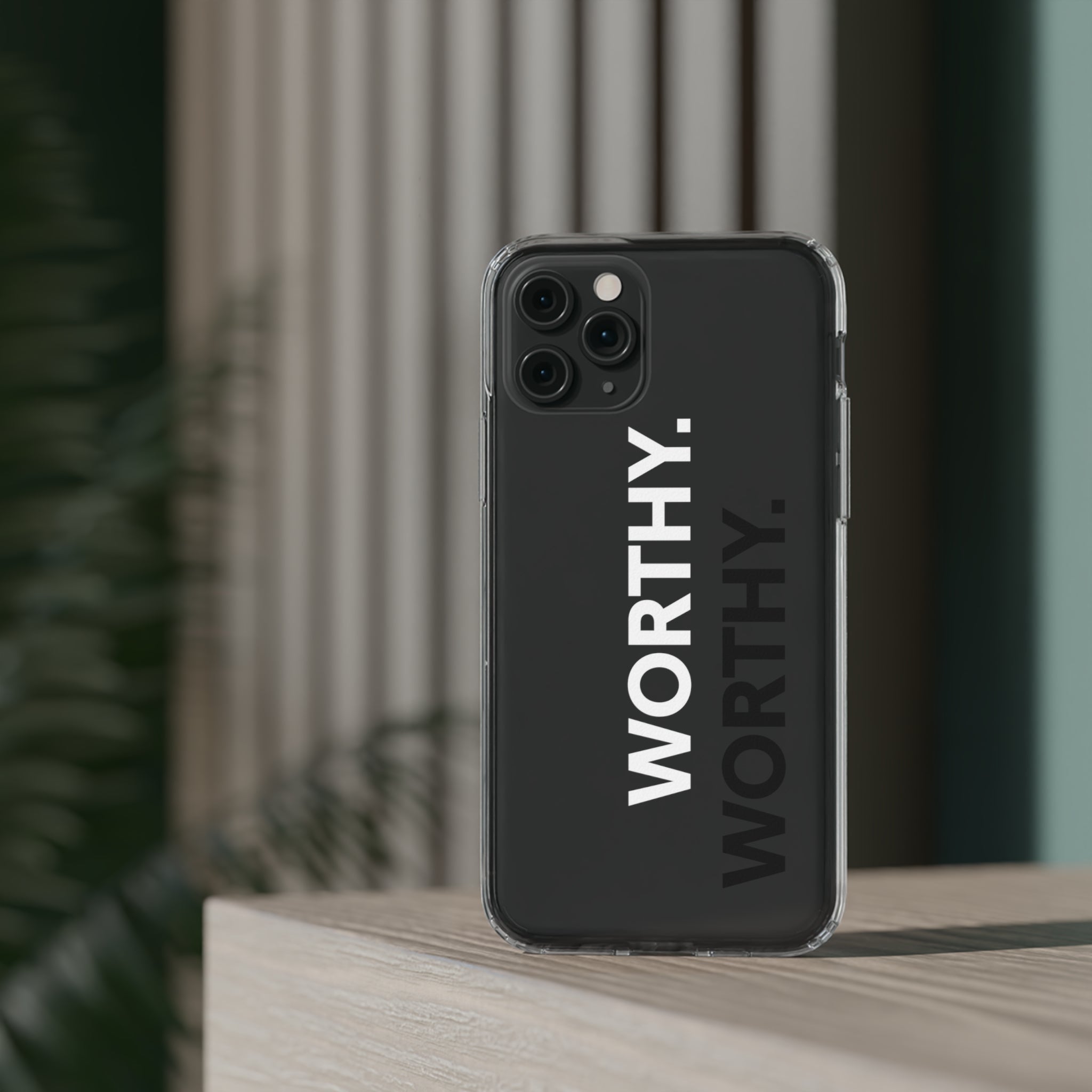 Worthy Affirmation Clear Phone case - Your Faithful Treasure