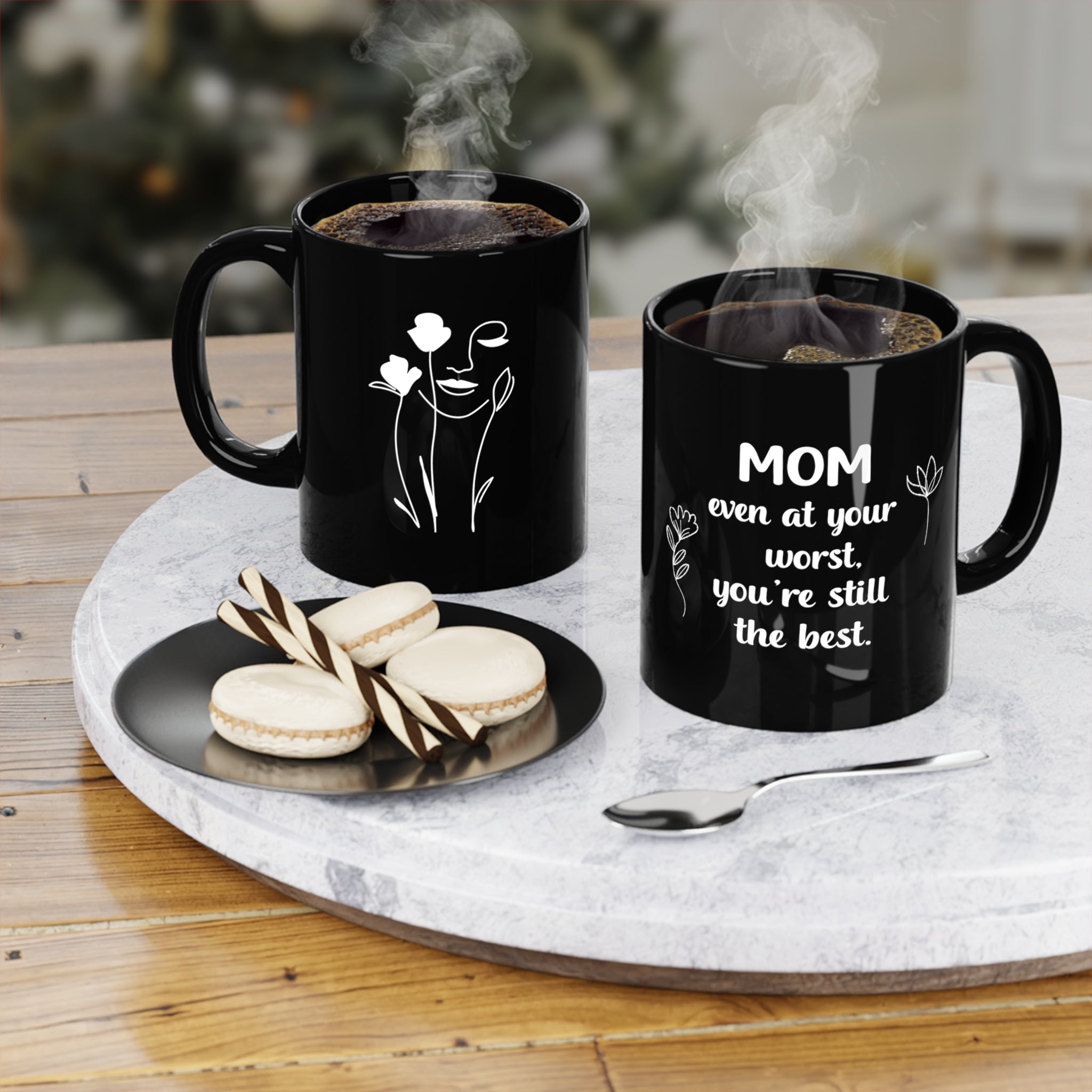 The Best Perfect Mom Black Mug - Your Faithful Treasure