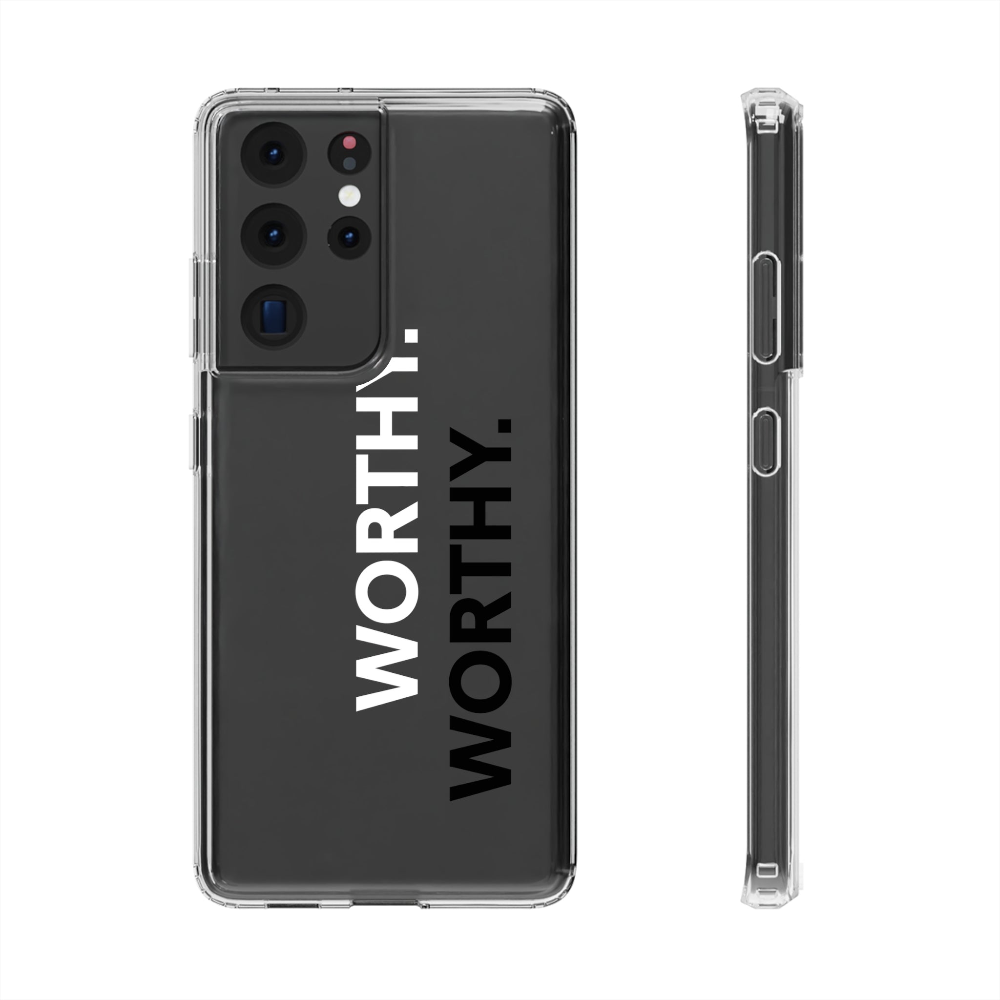 Worthy Affirmation Clear Phone case - Your Faithful Treasure