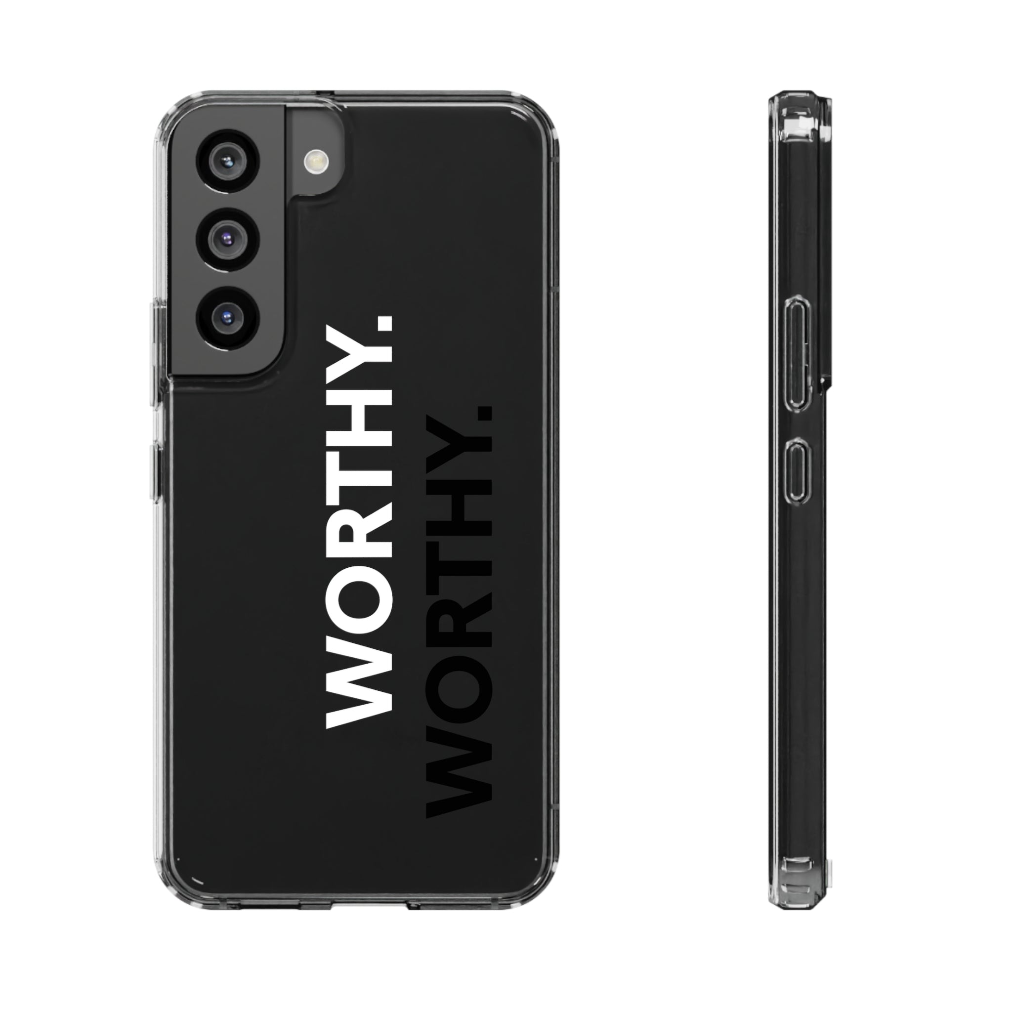 Worthy Affirmation Clear Phone case - Your Faithful Treasure