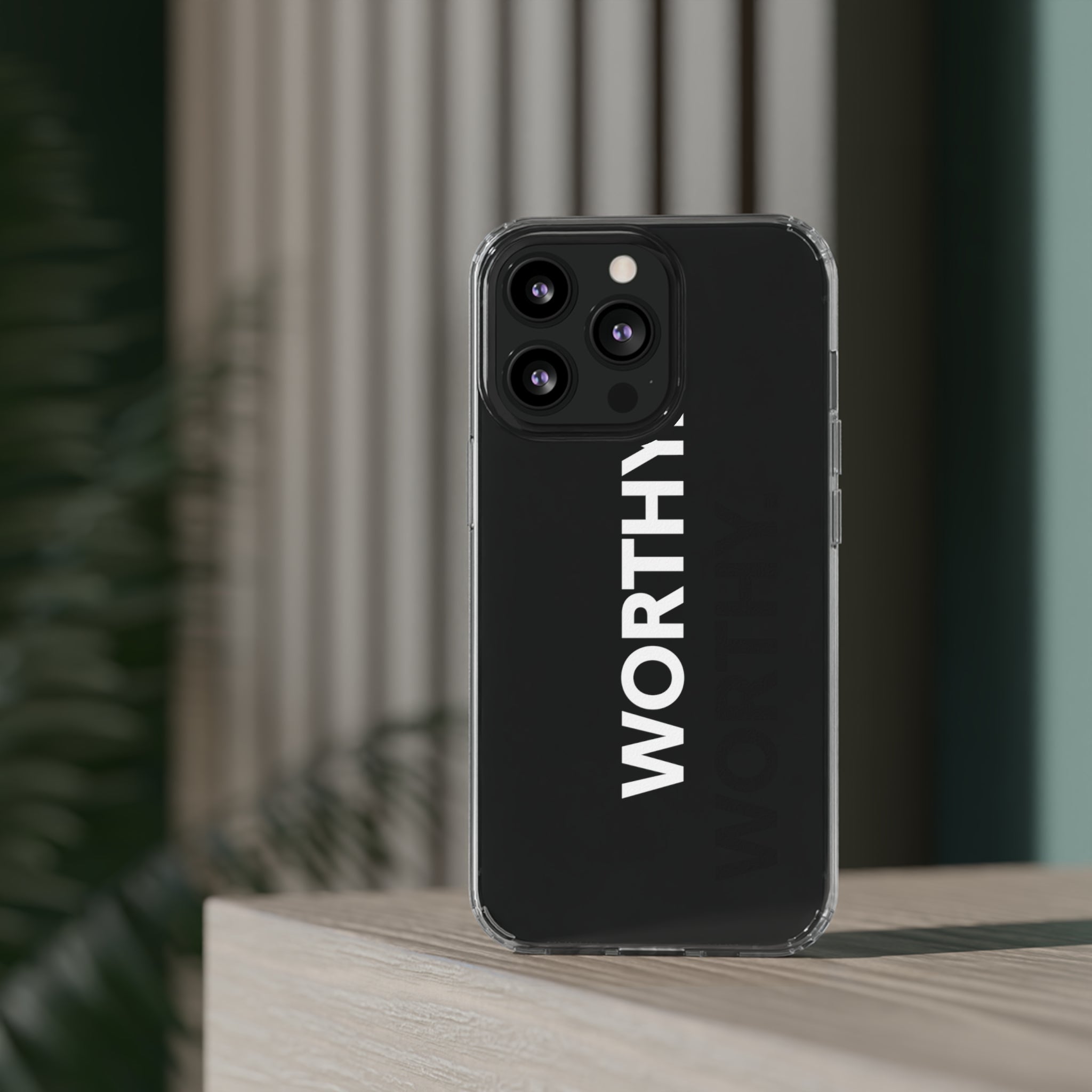 Worthy Affirmation Clear Phone case - Your Faithful Treasure