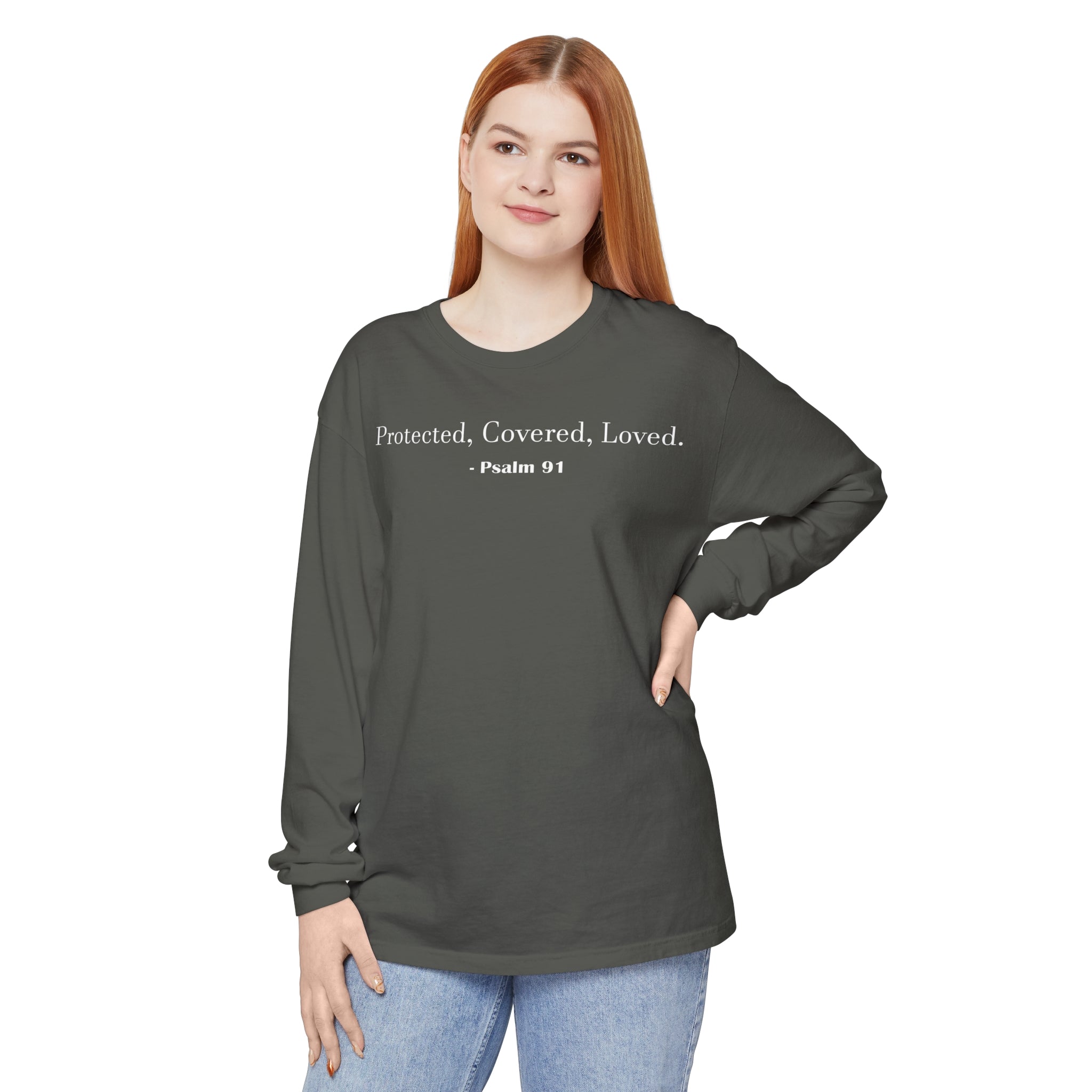 Unisex Psalm 91 Long Sleeve Shirt - Your Faithful Treasure