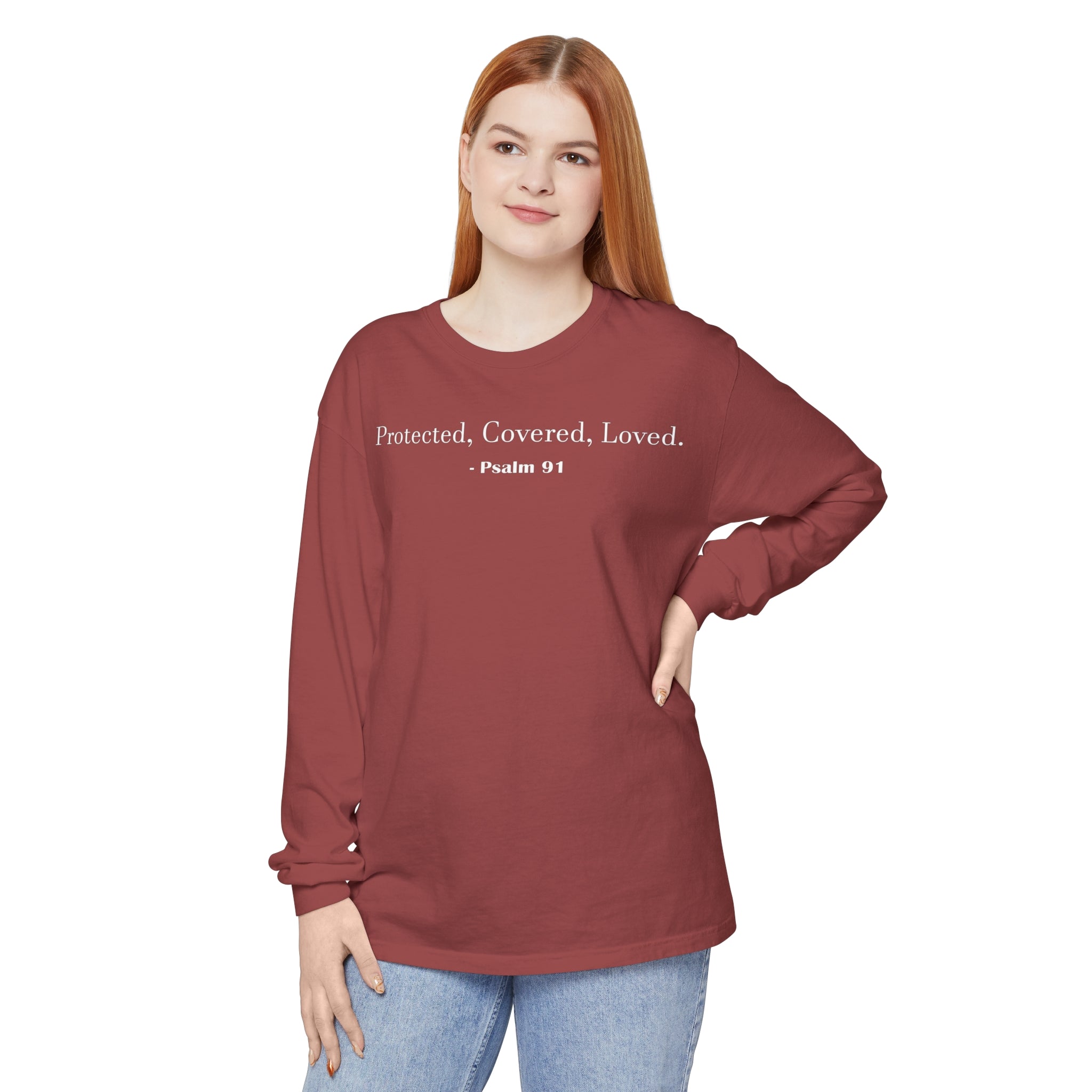 Unisex Psalm 91 Long Sleeve Shirt - Your Faithful Treasure