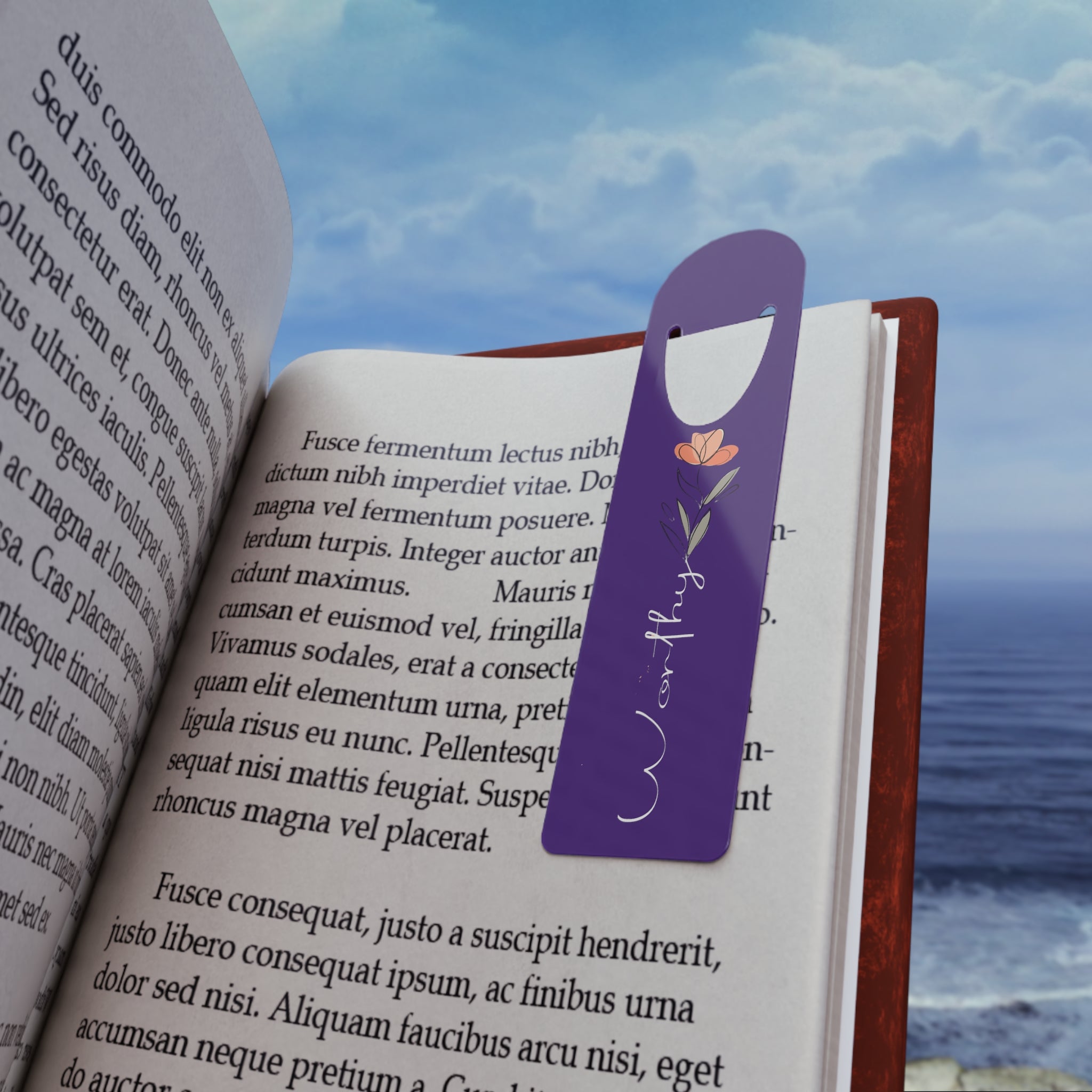 Beautiful Purple Worthy Bookmark.