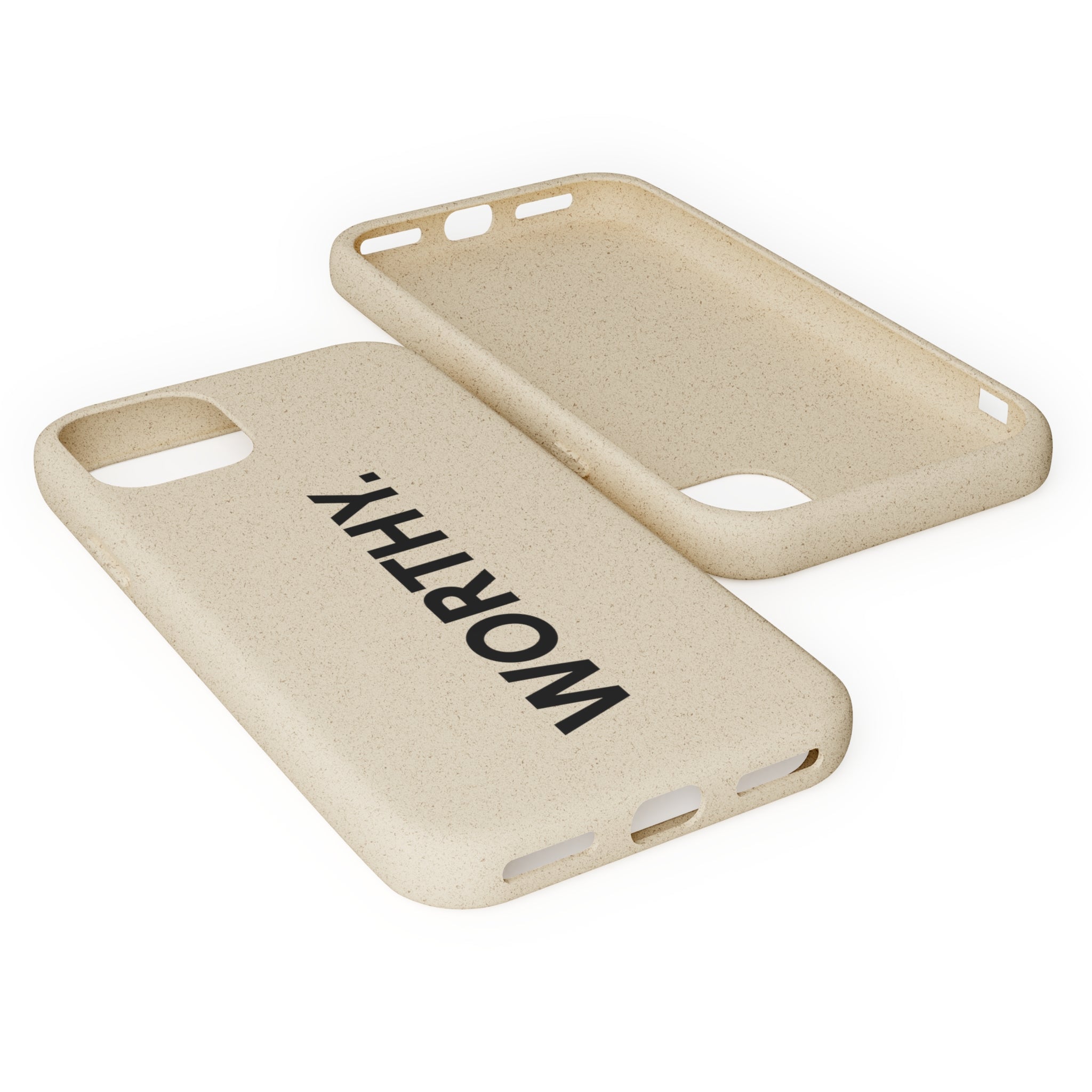 Because You’re Worthy Tan Phone Case - Your Faithful Treasure