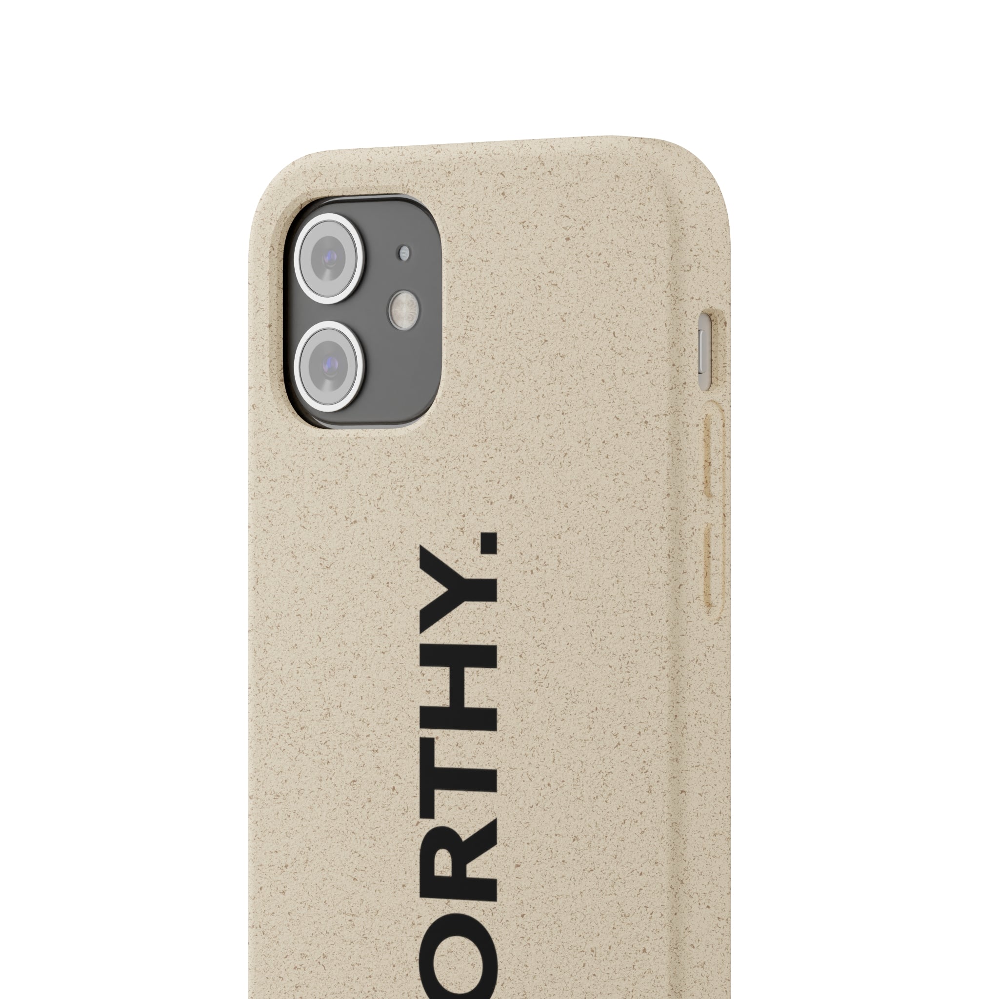 Because You’re Worthy Tan Phone Case - Your Faithful Treasure