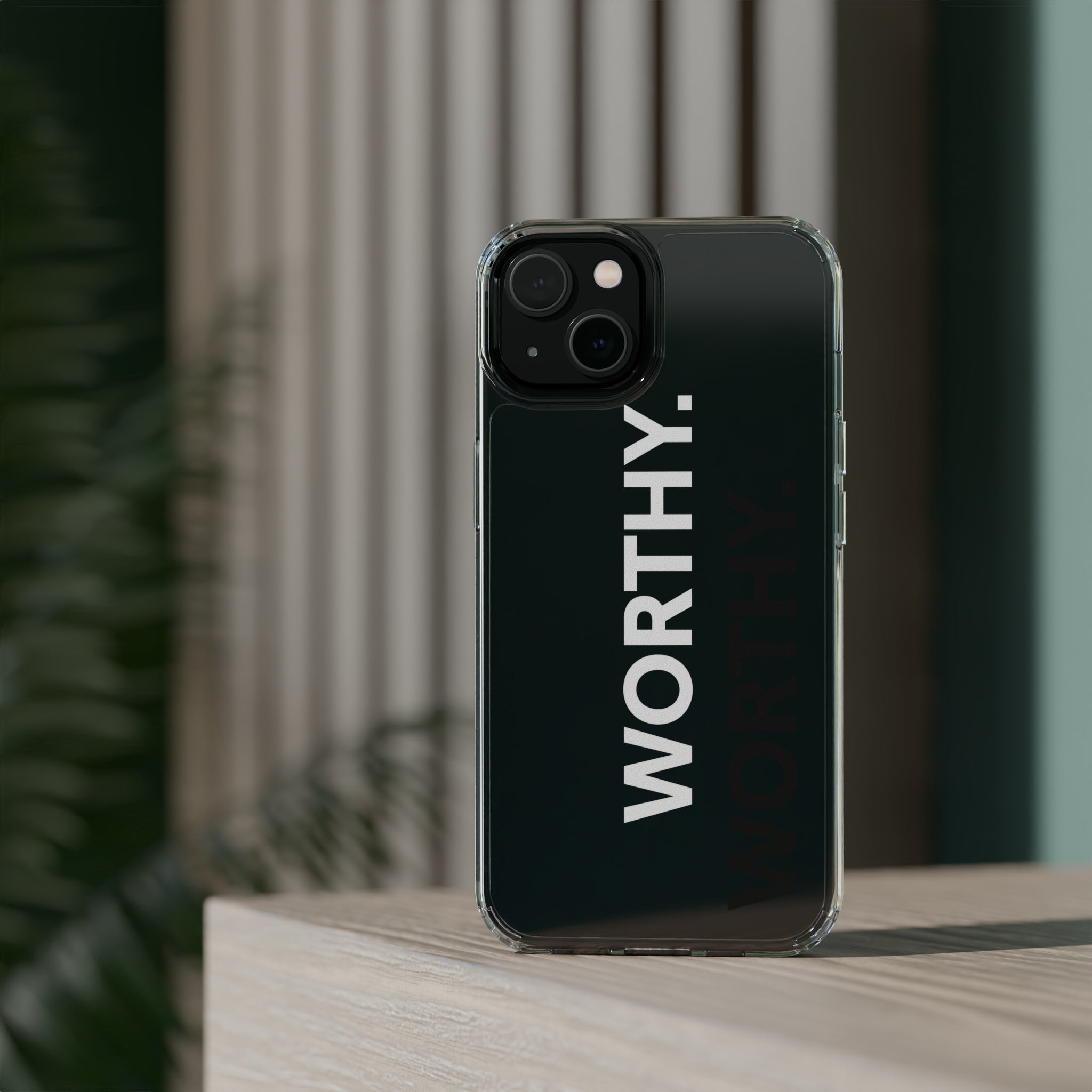 Worthy Affirmation Clear Phone case - Your Faithful Treasure