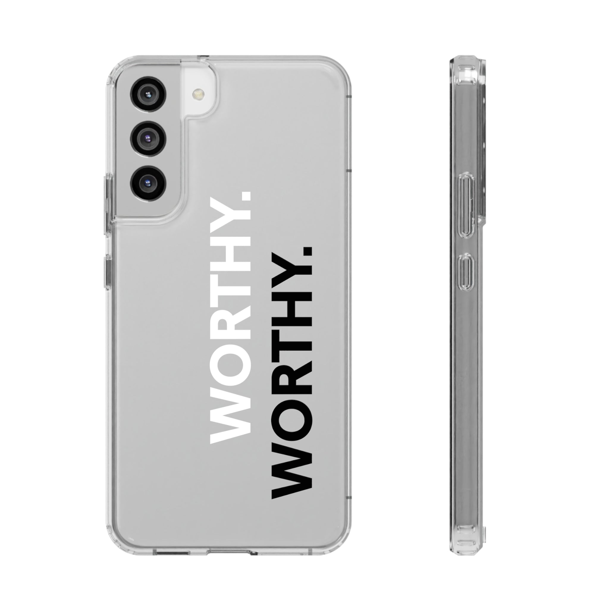 Worthy Affirmation Clear Phone case - Your Faithful Treasure