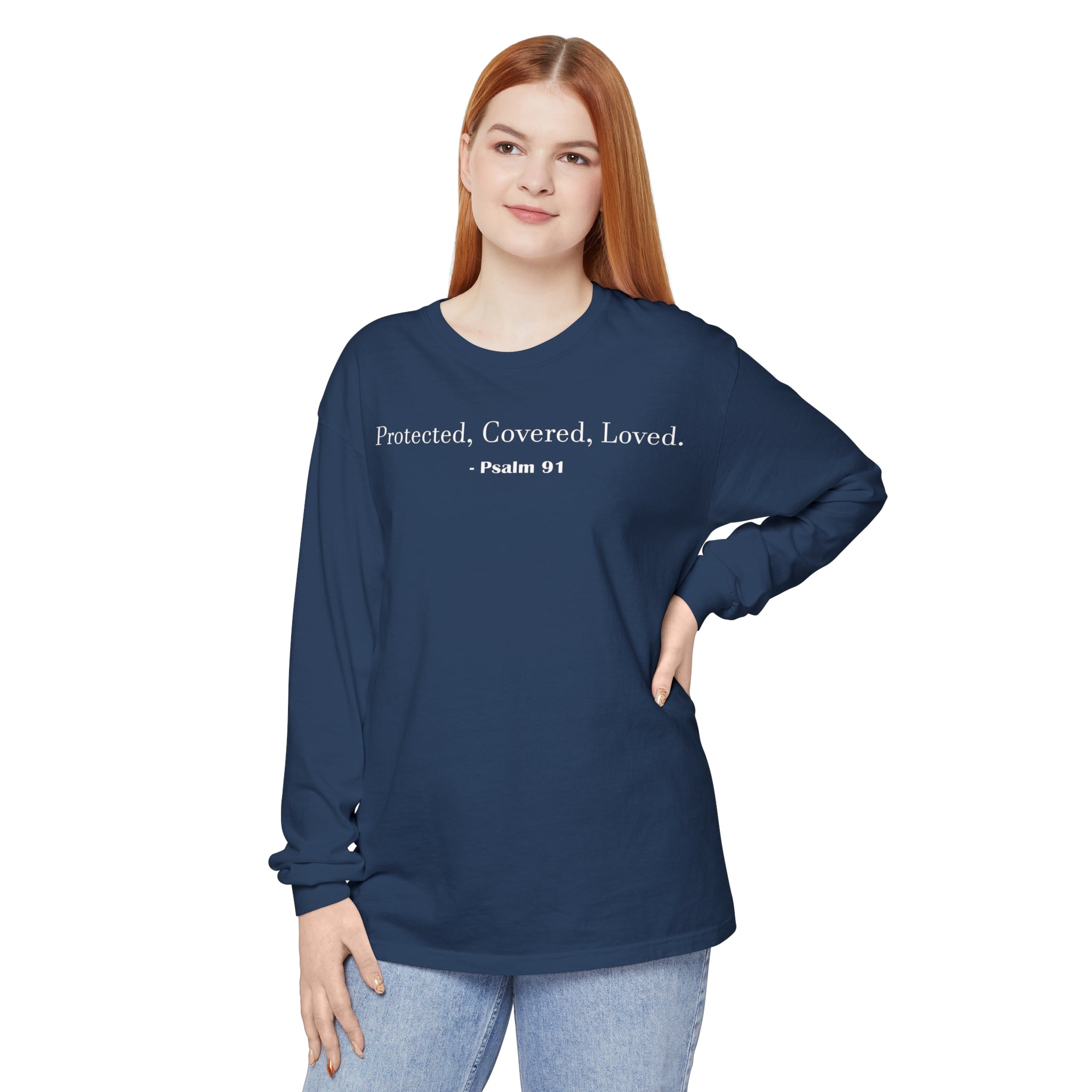 Unisex Psalm 91 Long Sleeve Shirt - Your Faithful Treasure