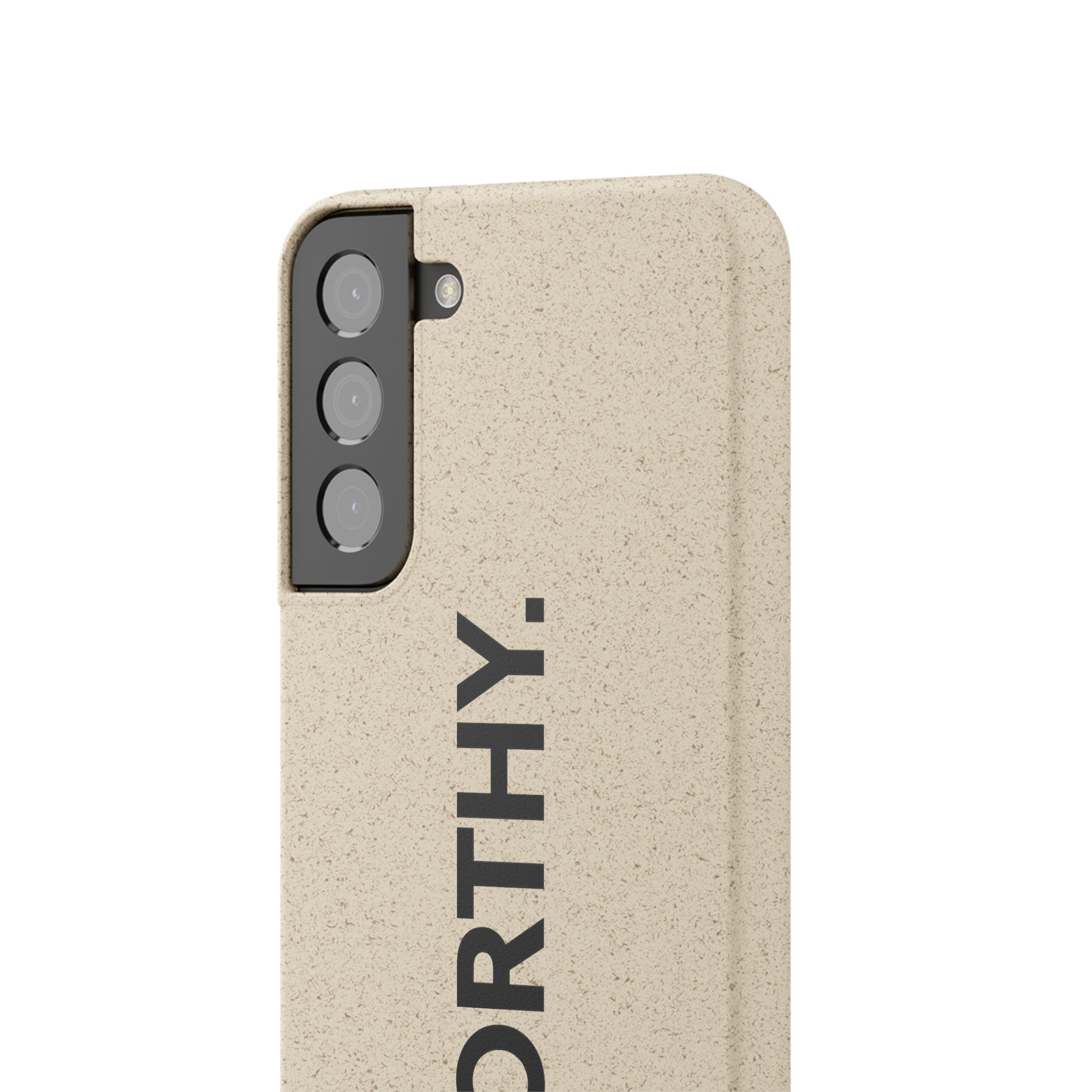 Because You’re Worthy Tan Phone Case - Your Faithful Treasure