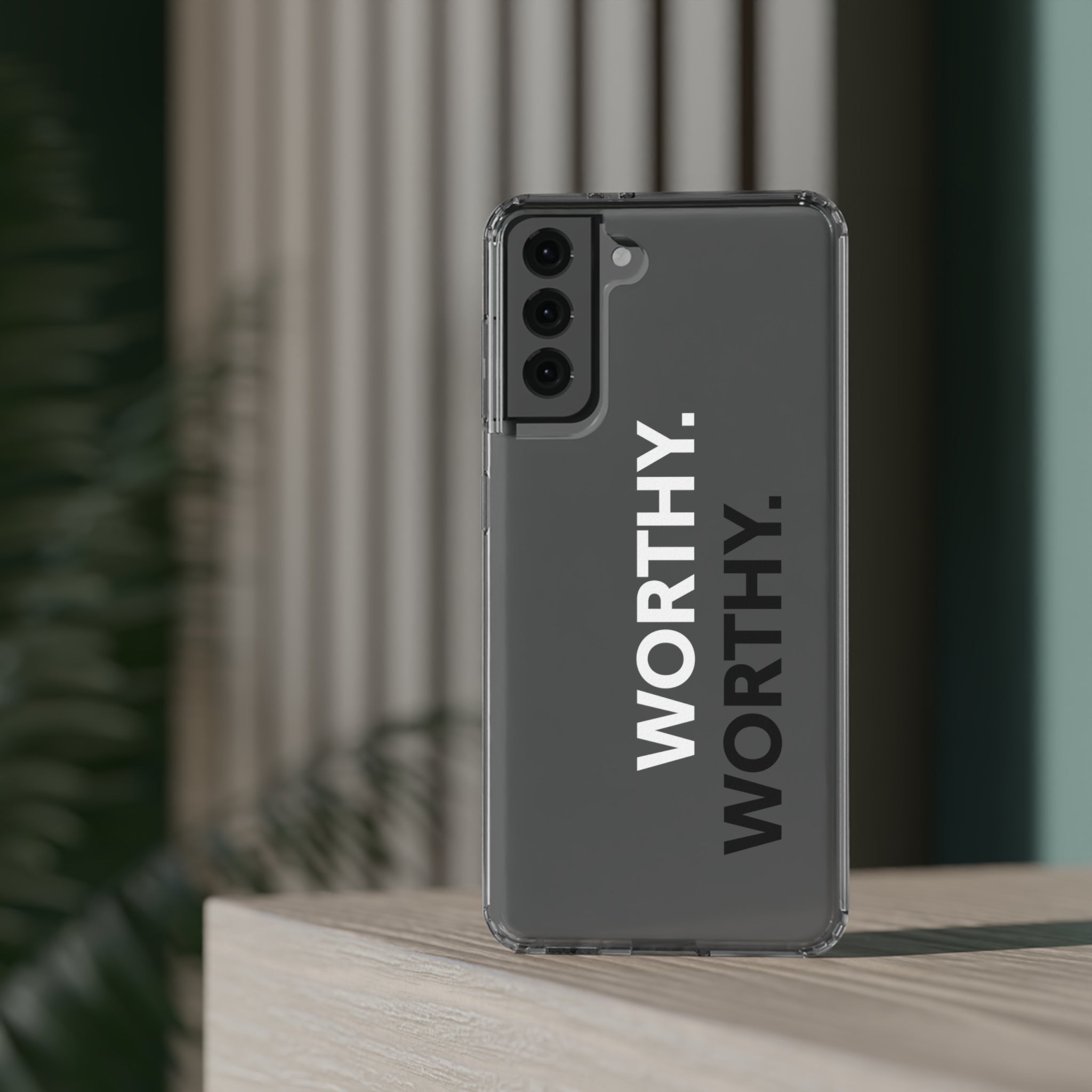 Worthy Affirmation Clear Phone case - Your Faithful Treasure